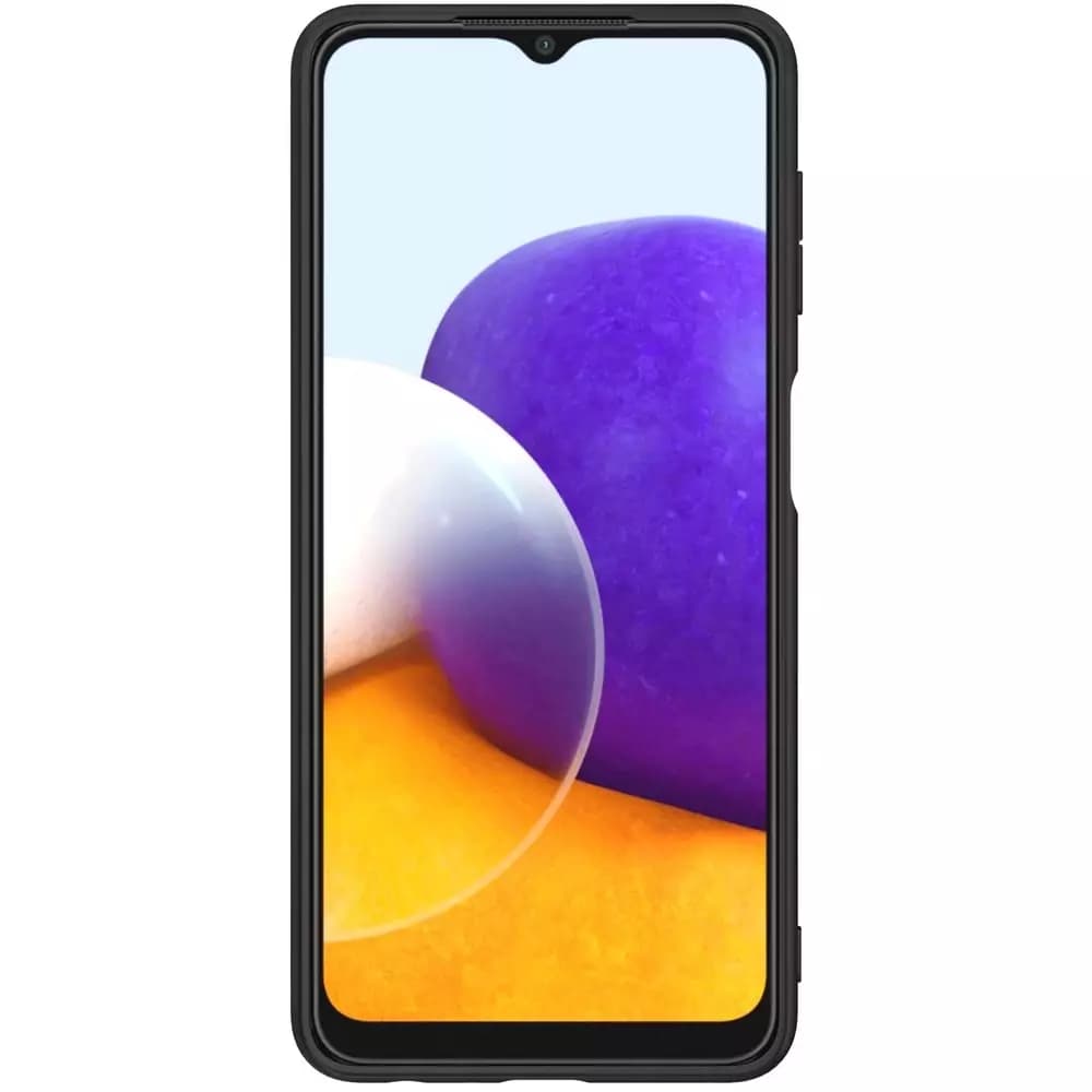 

Nillkin Textured Case wytrzymałe wzmocnione etui z żelową ramką i nylonem na tyle Samsung Galaxy A22 4G czarny