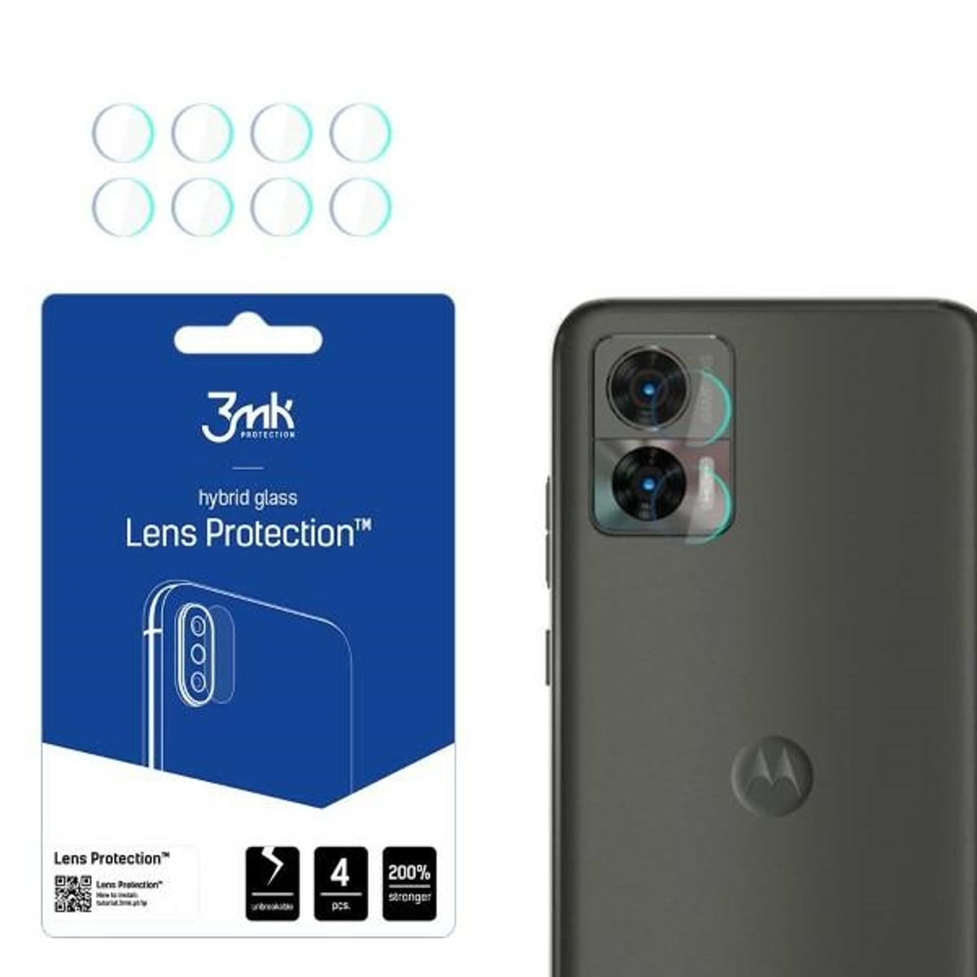 

3MK Lens Protect Motorola Edge 30 Neo Ochrona na obiektyw aparatu 4szt