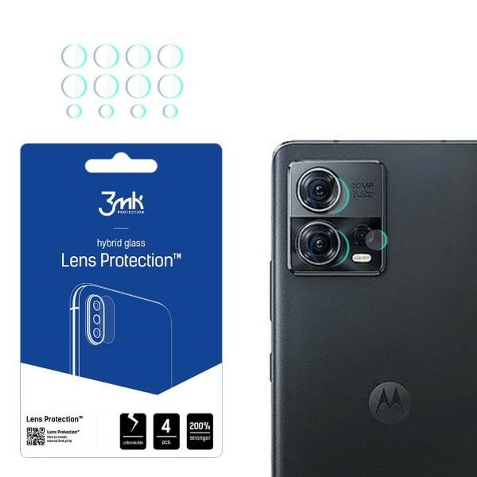 

3MK Lens Protect Motorola Edge 30 Fusion Ochrona na obiektyw aparatu 4szt