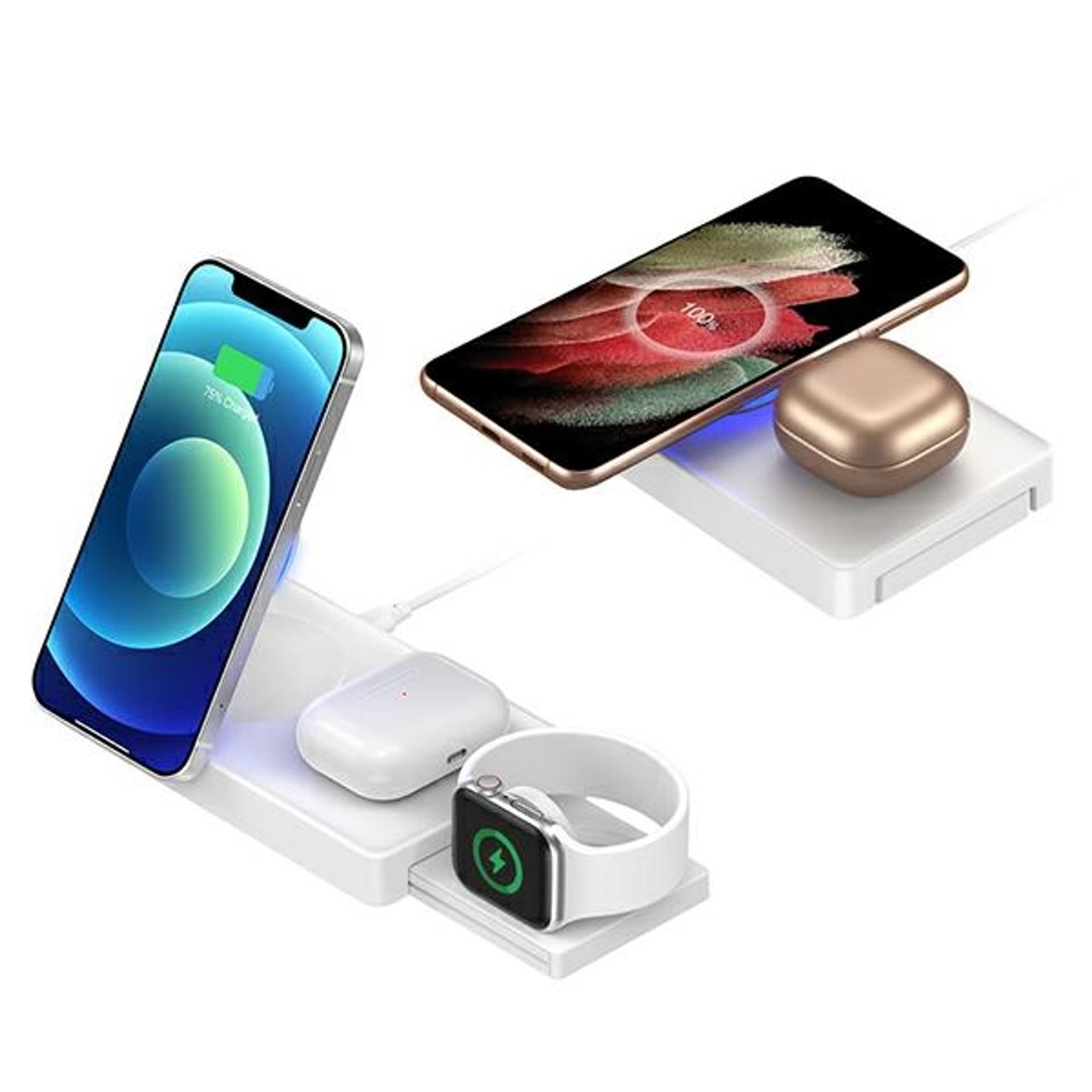 

4smarts Ładowarka indukcyjna UltiMag dla iPhone, Apple Watch, Airpods 20W biała/white 456245