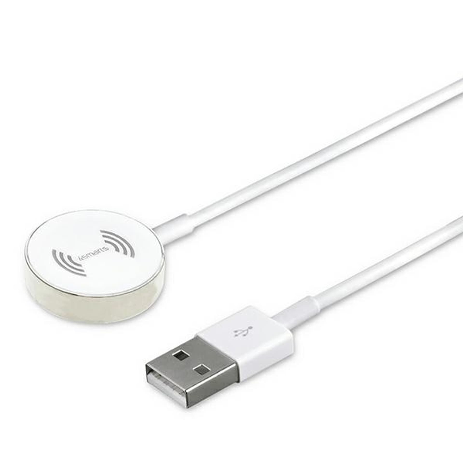 

4smarts Ładowarka indukcyjna VoltBeam Mini dla Apple Watch 1-8/SE z kablem 1m USB-A 2.5W biały/white 462330