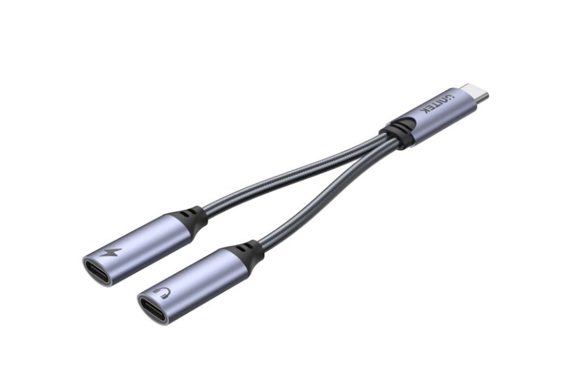 

UNITEK ADAPTER USB-C - 2X USB-C, 18W, AUDIO, M206A
