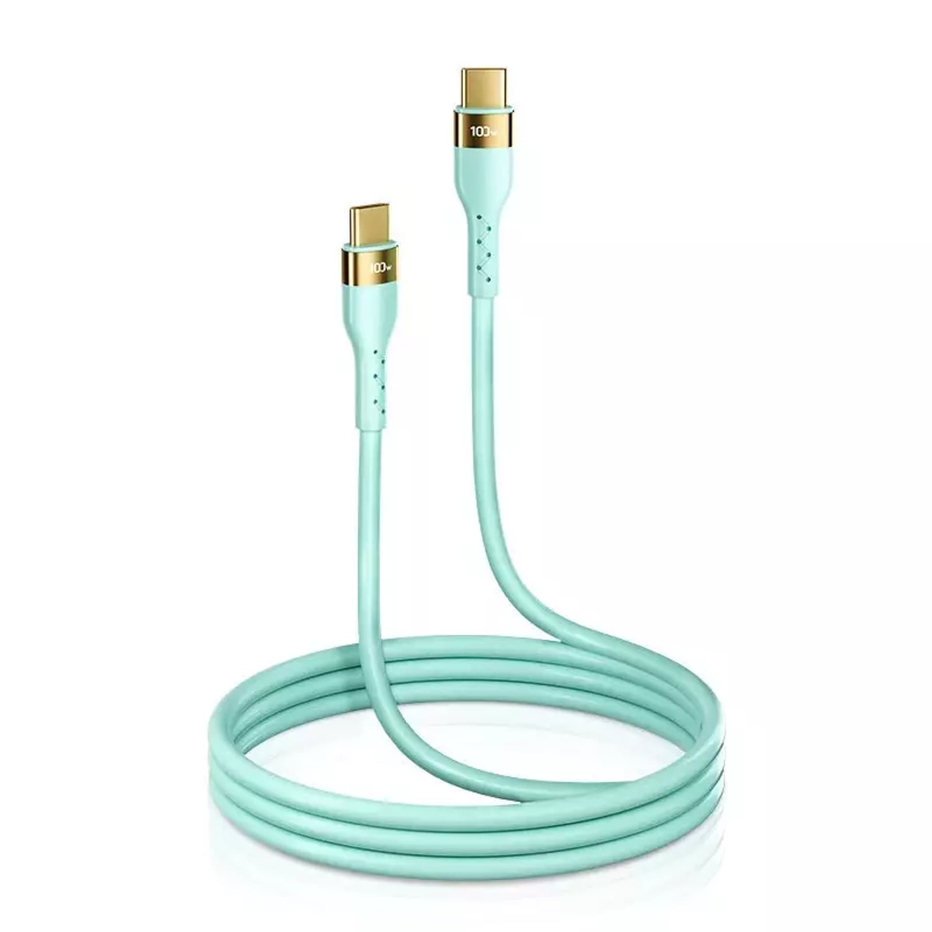 

Joyroom Liquid Silicone kabel USB Typ C - USB Typ C do ładowania / transmisji danych PD 100W 2m zielony (S-2050N18-10)