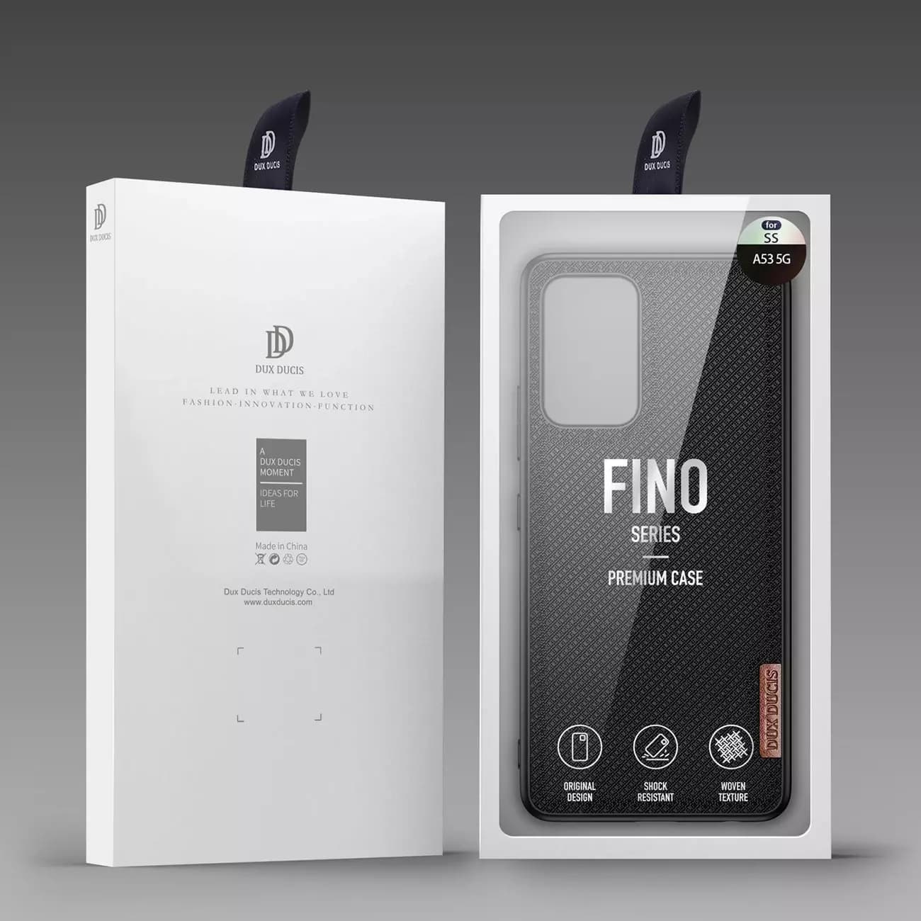 

Dux Ducis Fino etui pokrowiec pokryty nylonowym materiałem Samsung Galaxy A53 5G czarny