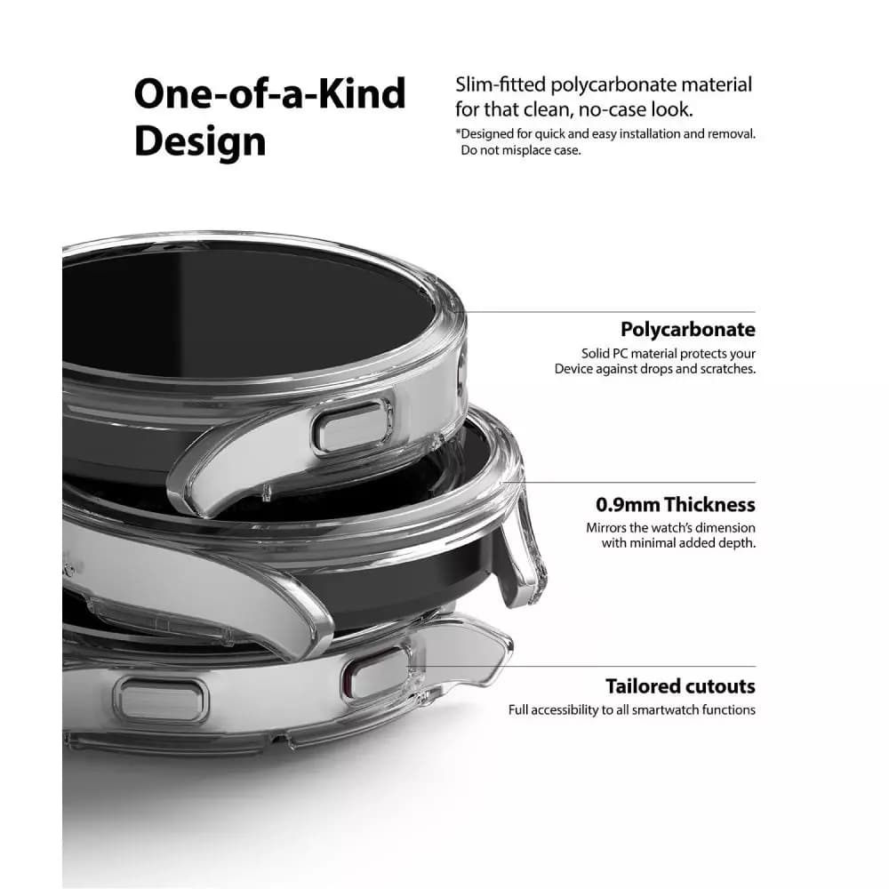 

Ringke slim 2-pack galaxy watch 4 44 mm clear & black