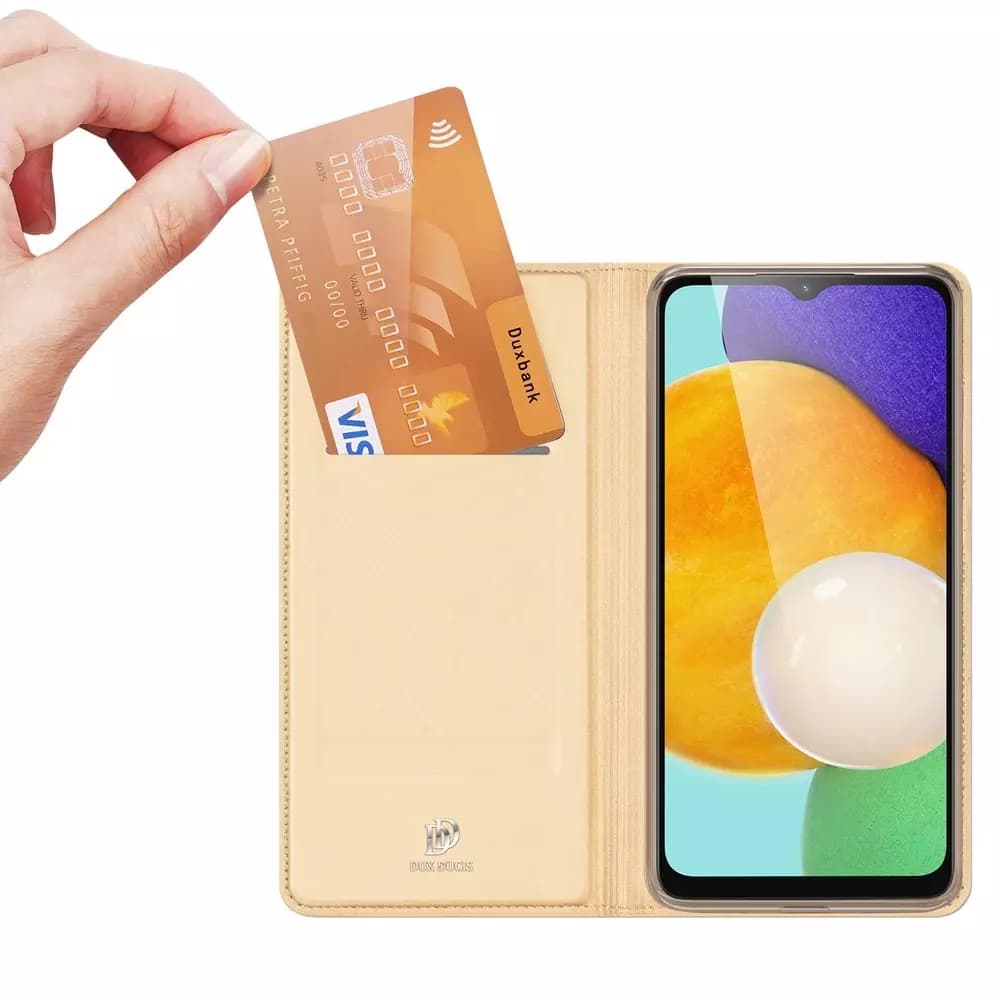 

Dux Ducis Skin Pro kabura etui pokrowiec z klapką Samsung Galaxy A13 5G złoty