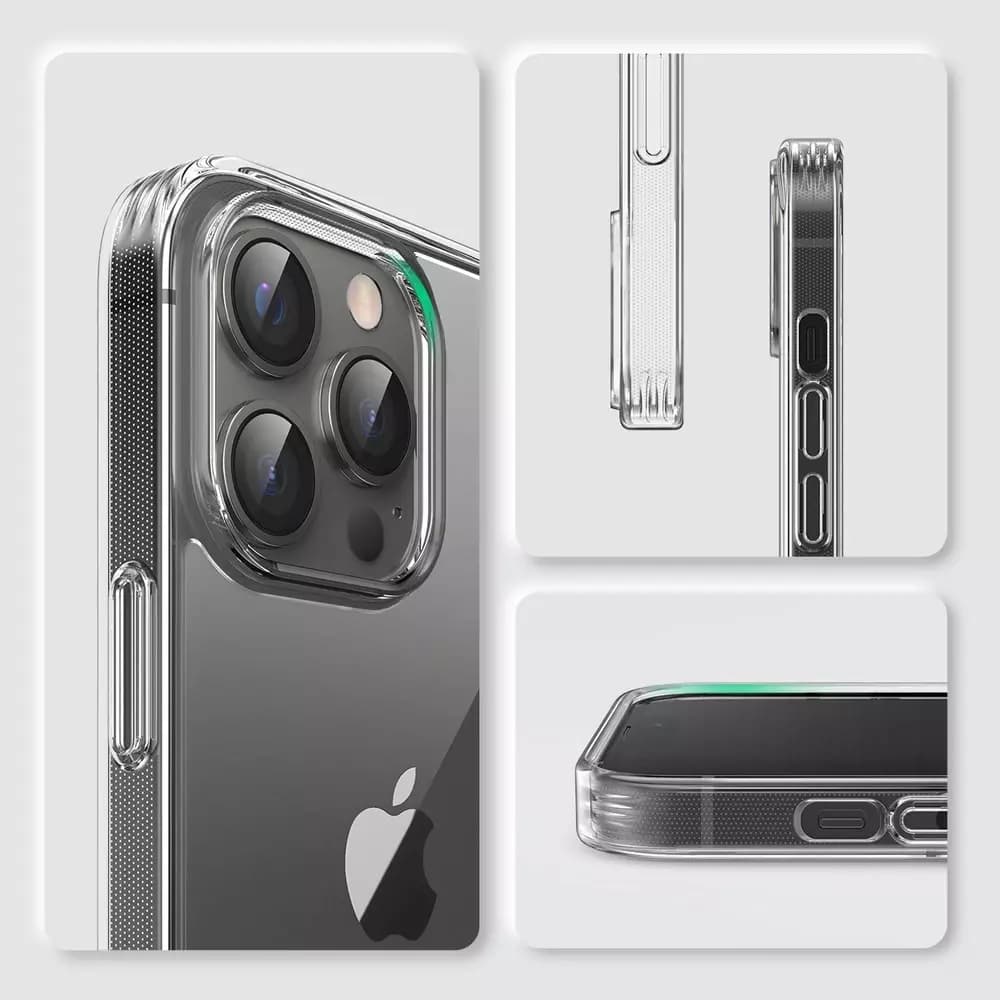 

Ugreen Protective Fusion Case sztywne etui z żelową ramką do iPhone 13 Pro Max przezroczysty (90180)
