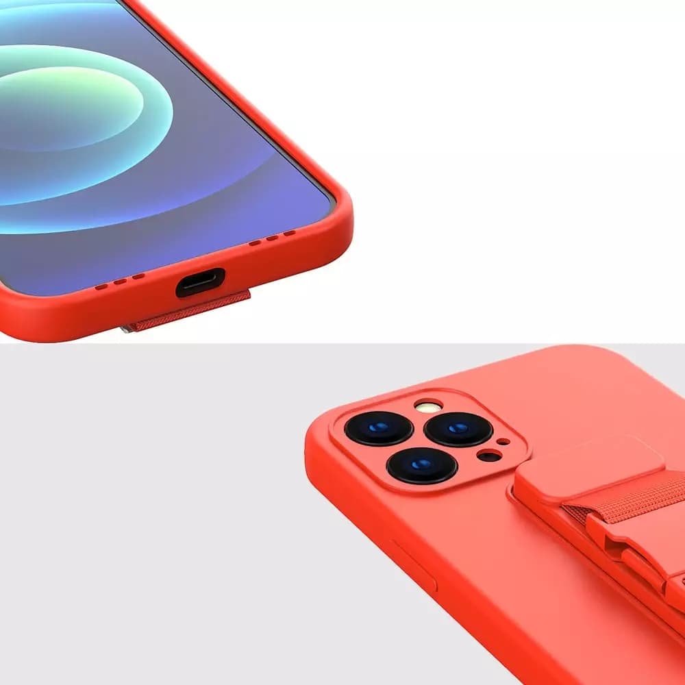 

Rope case żelowe etui ze smyczą łańcuszkiem torebka smycz iPhone 12 Pro Max żółty