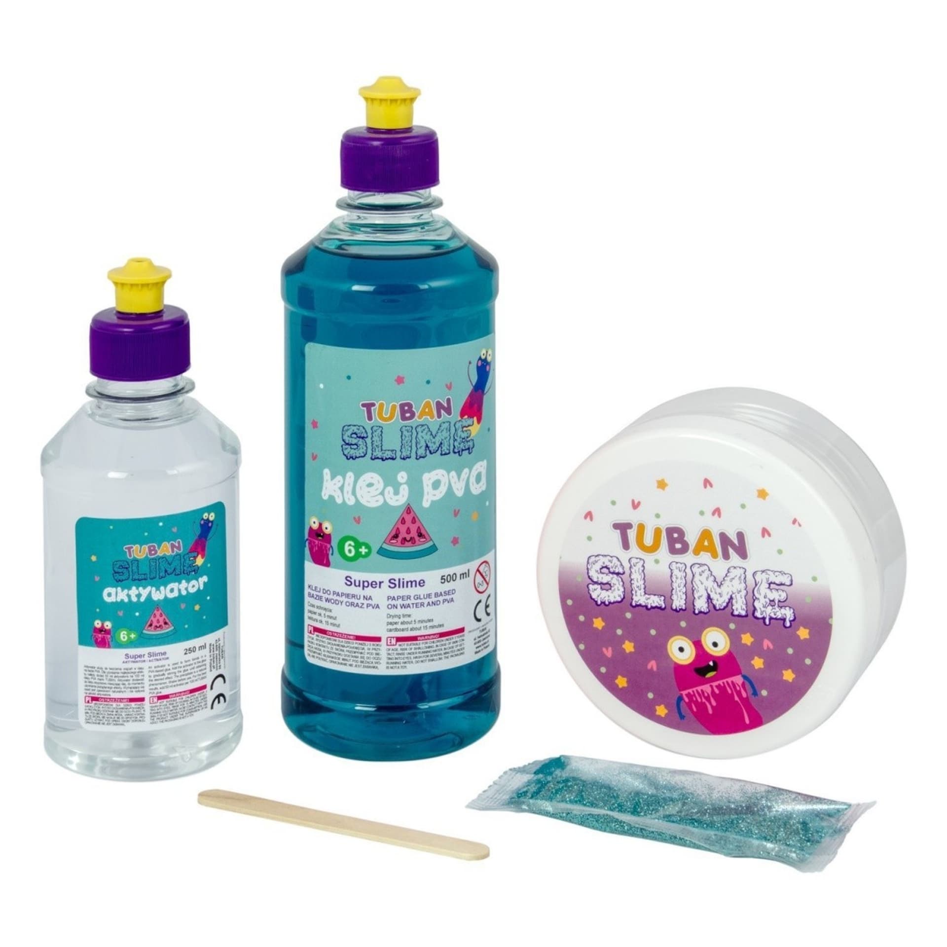 

Masa plastyczna Zestaw super slime - Arbuz XL