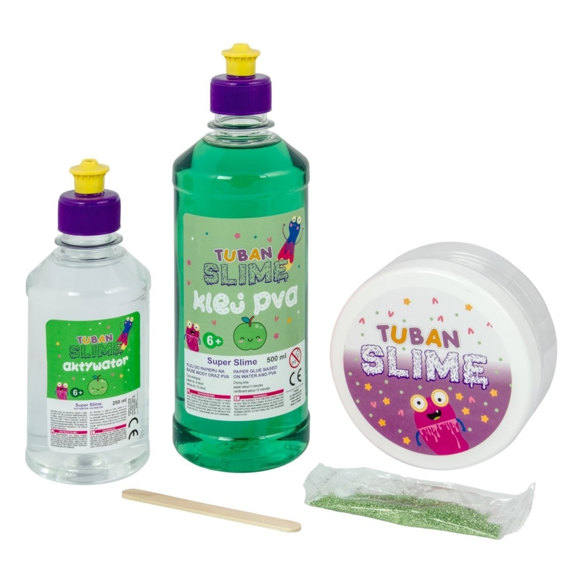 

Masa plastyczna Zestaw super slime - Jabłko XL