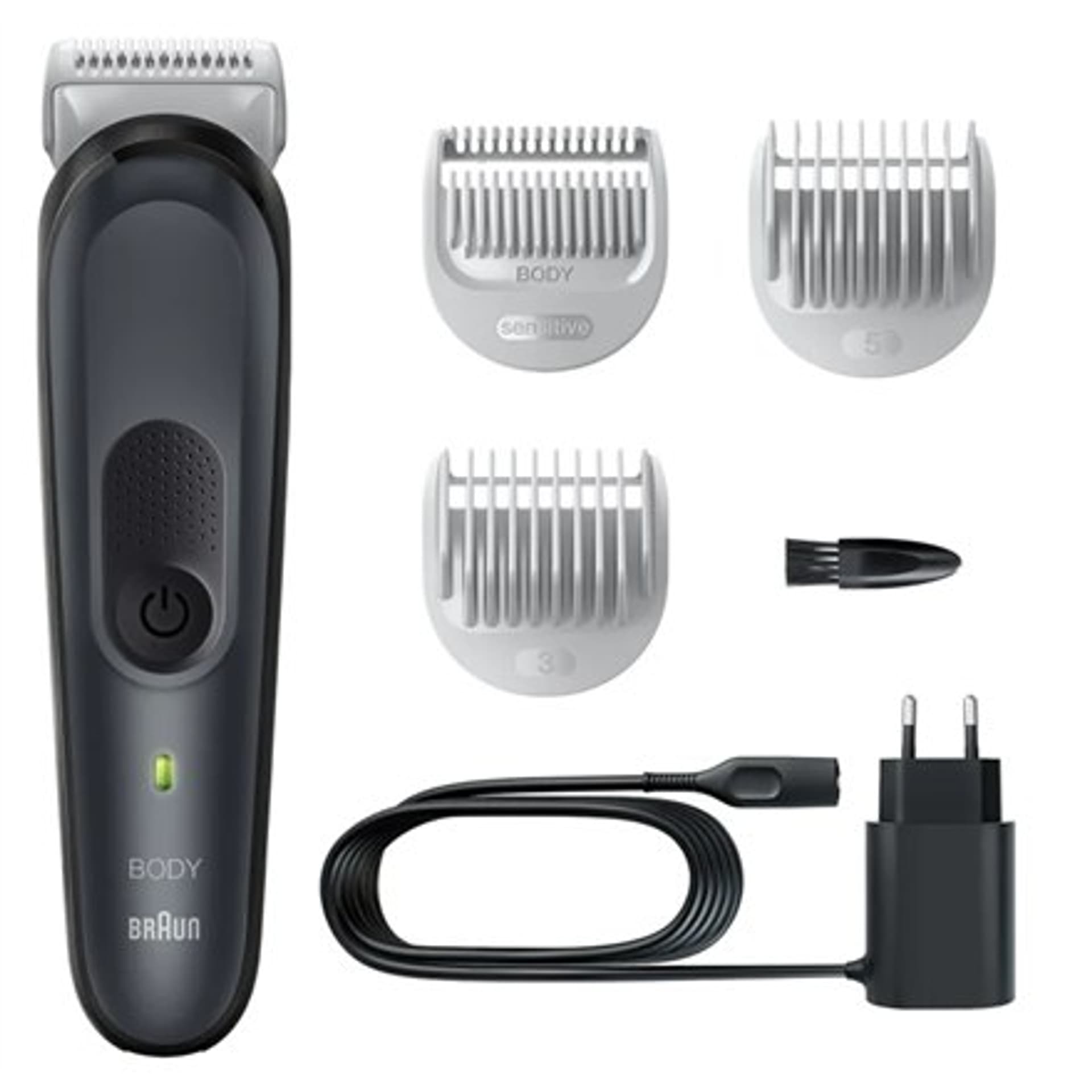 

Braun Body Groomer BG3350 Bezprzewodowy i przewodowy, Czas pracy (max) 80 min, NiMH, Czarny/szary, Max) 80 min/nimh/czarny/szar