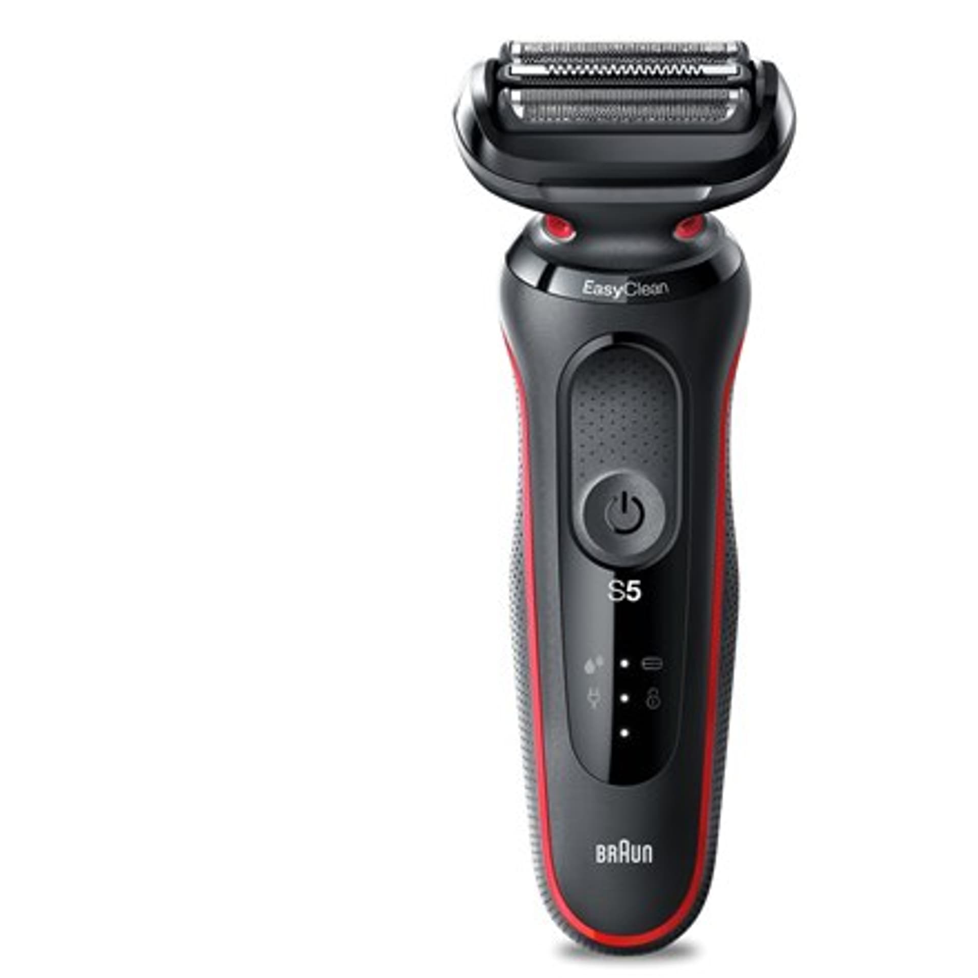 

Braun Shaver 51-R1000s Czas pracy (maks.) 50 min, Wet & Dry, Black/Red, Maks.) 50 min/wet & dry/black/re