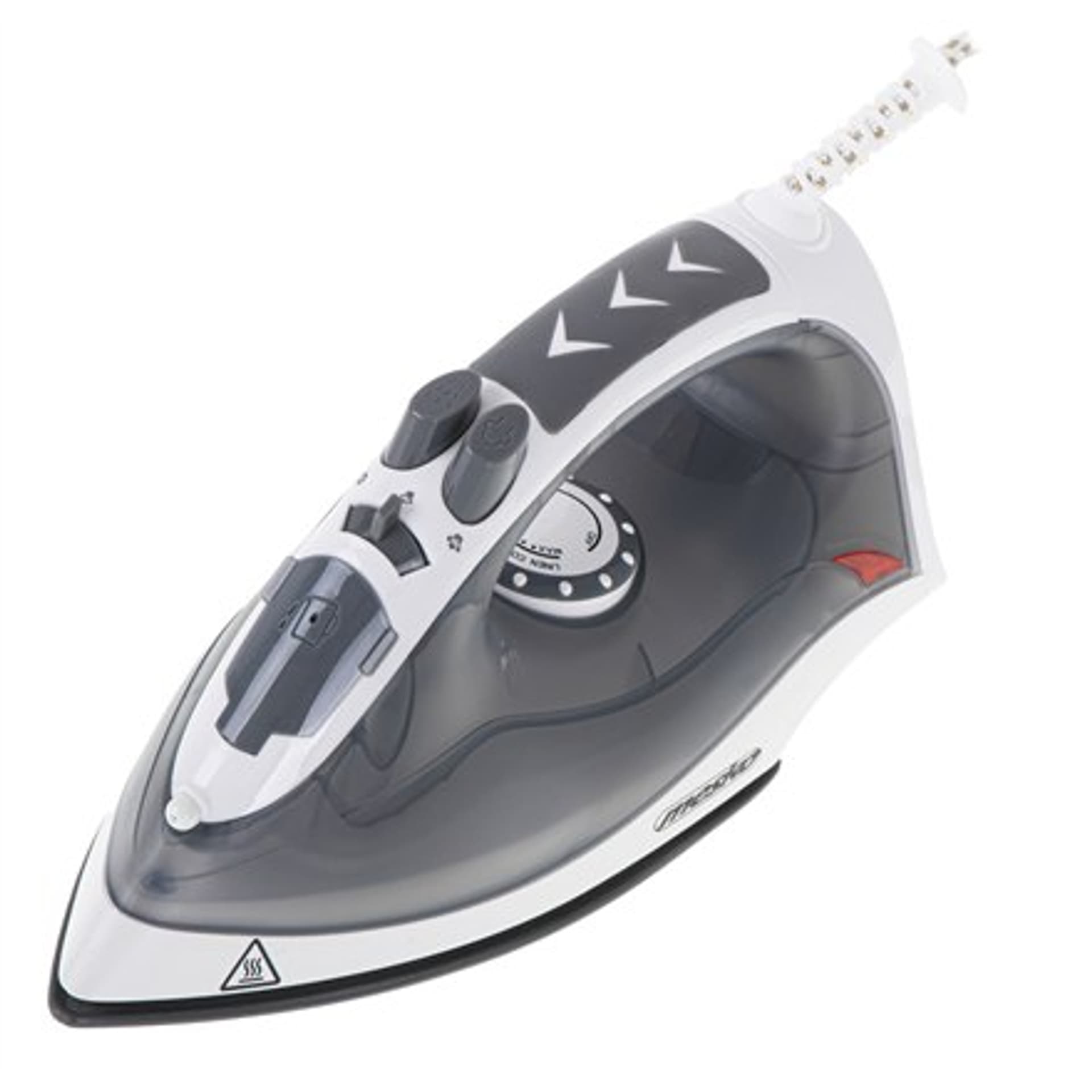 

Mesko MS 5037 Steam Iron, 2800 W, Water tank capacity 170 ml, Continuous steam 35 g/min, Grey