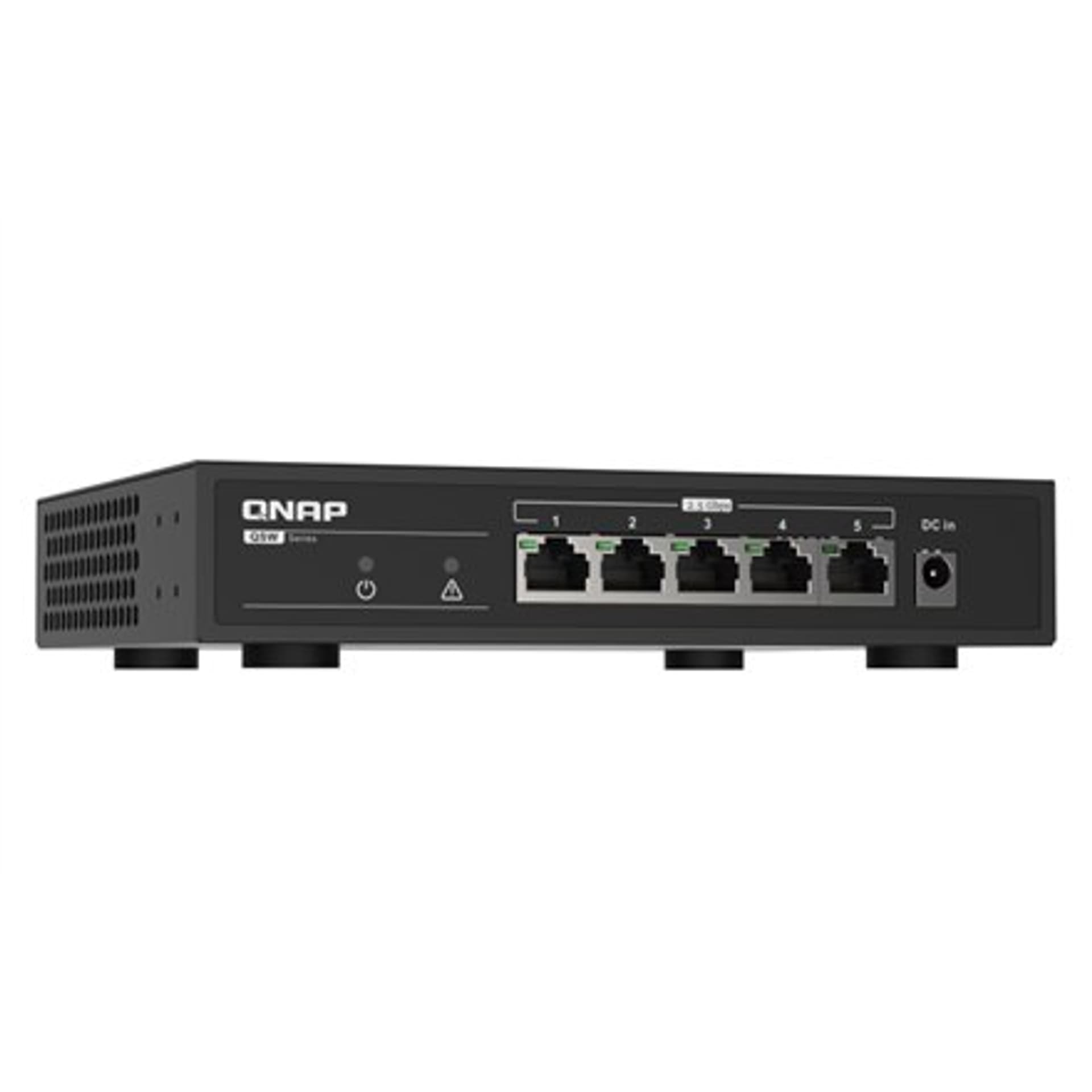 

QNAP 5 portów 2,5Gbps Auto Negotiation (2,5G/1G/100M) QSW-1105-5T Niezarządzany, Desktop, 1 Gbps (RJ-45) ilość portów 5 szt.