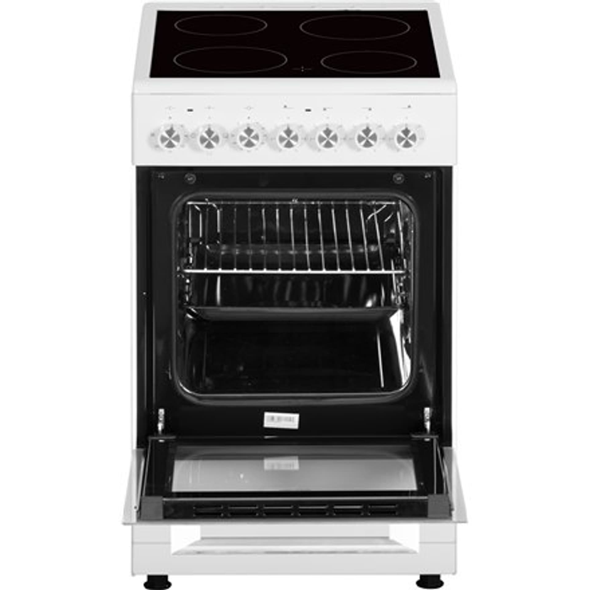 

Simfer Kuchenka 5043SEDBB rodzaj płyty Vitroceramic, rodzaj piekarnika Electric, Biały, Szerokość 50 cm, Grillowanie, 62 L, Głęb