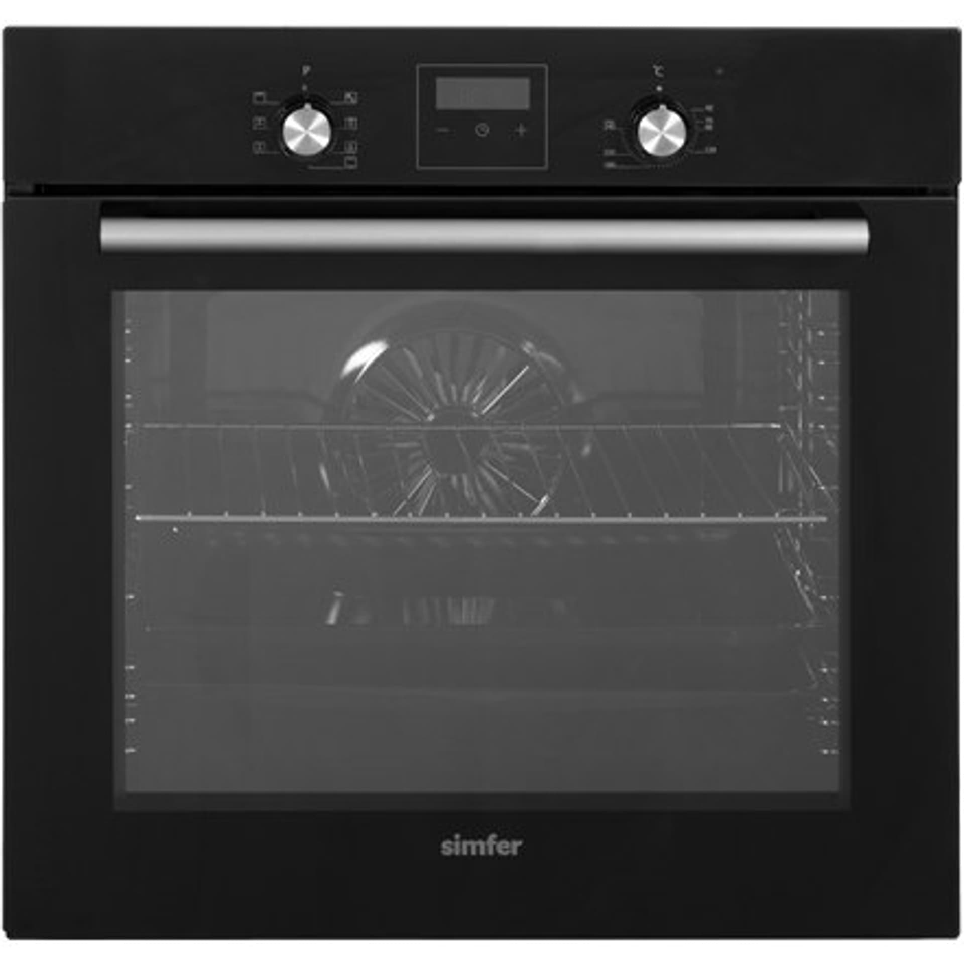 

Simfer Piekarnik 8208CERSP 80 L, Wielofunkcyjny, Ręczny, Sterowanie mechaniczne, Wysokość 60 cm, Szerokość 60 cm, Czarny