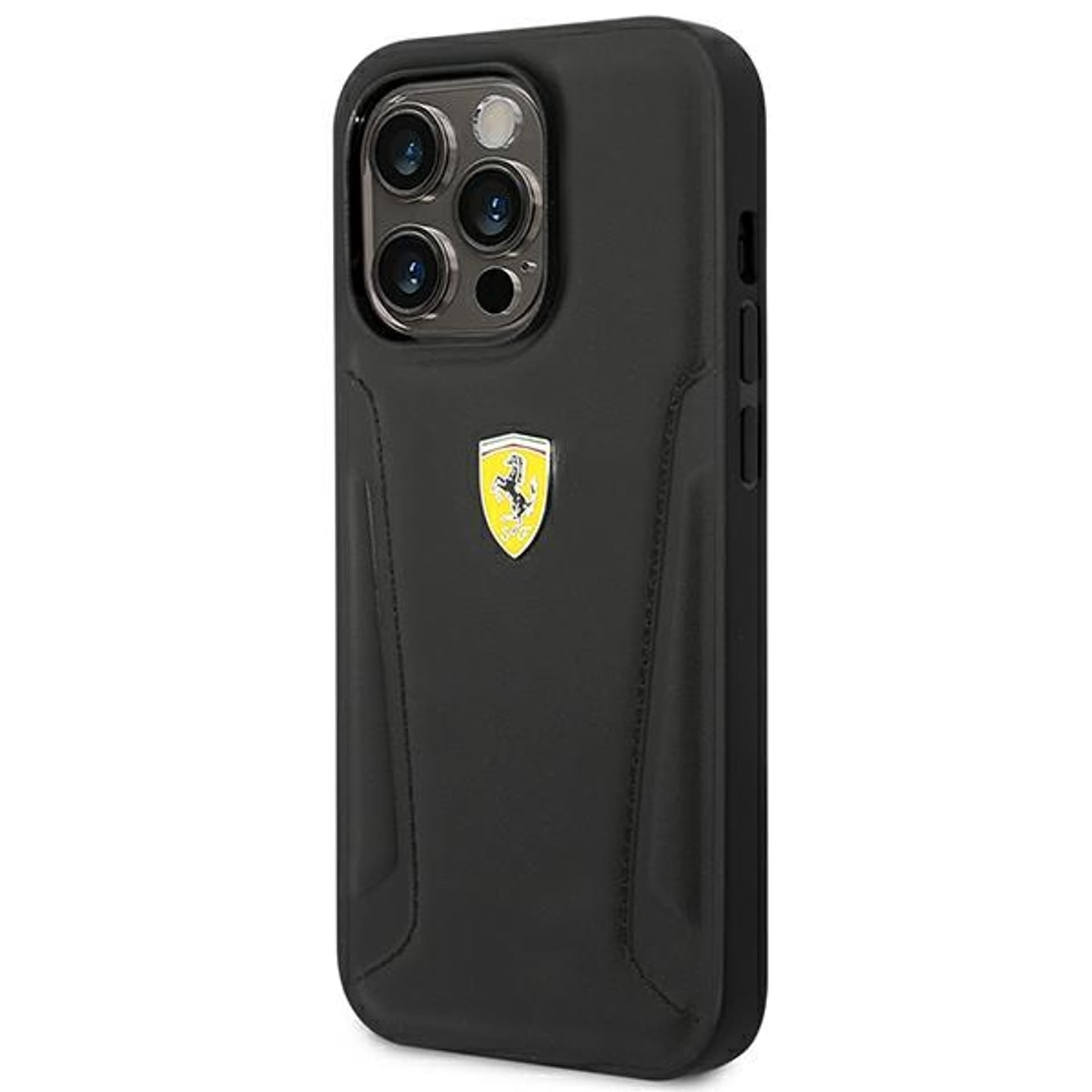 

Ferrari FEHCP14LRBUK iPhone 14 Pro 6,1" czarny/black hardcase Leather Stamp Sides