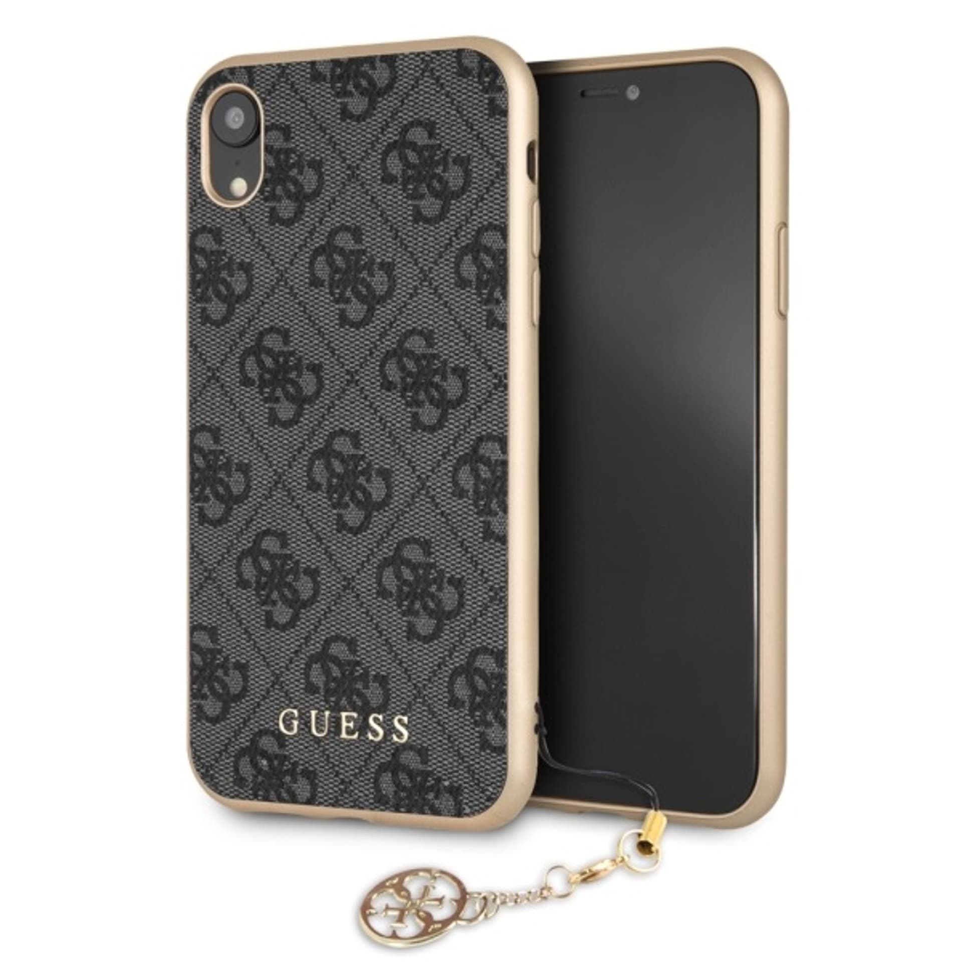 

Guess GUHCI61GF4GGR iPhone Xr grey /szary hard case 4G Charms Collection