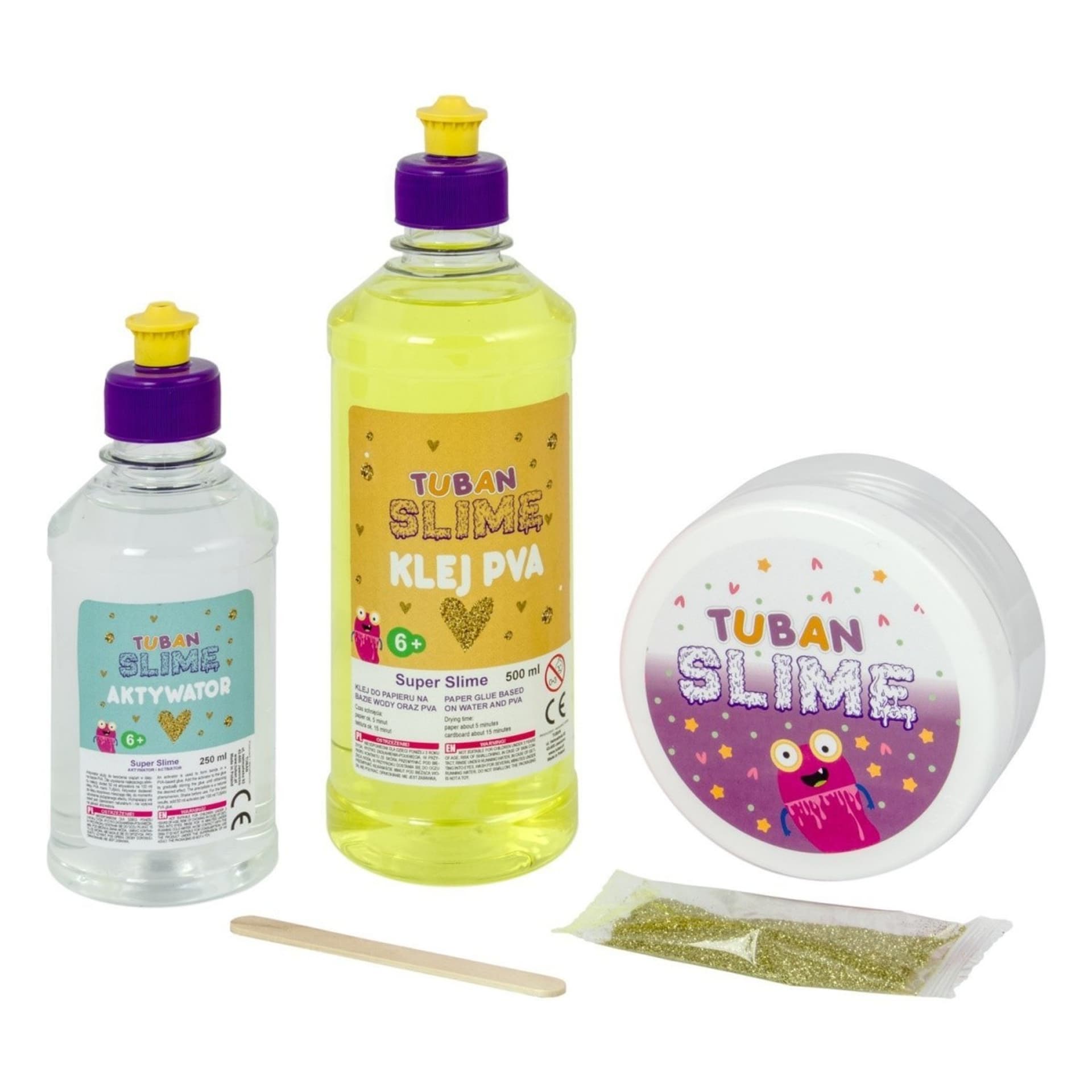 

Masa plastyczna Zestaw super slime - Gold Shine XL