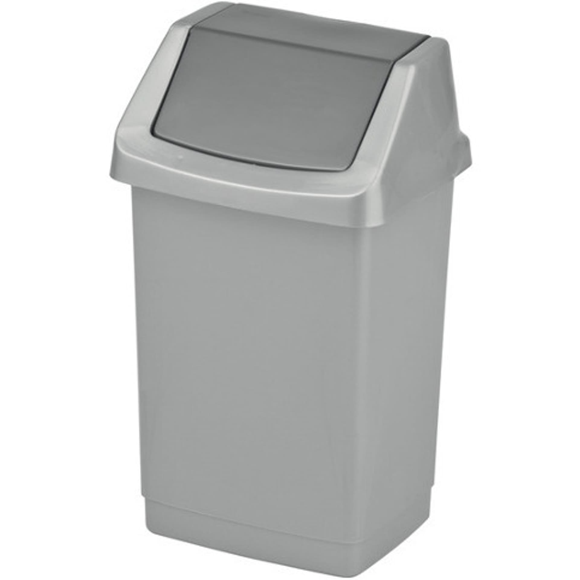 

Kosz na śmieci uchylny 15l CURVER CLICK-IT srebrny/grafit 04043-877-65