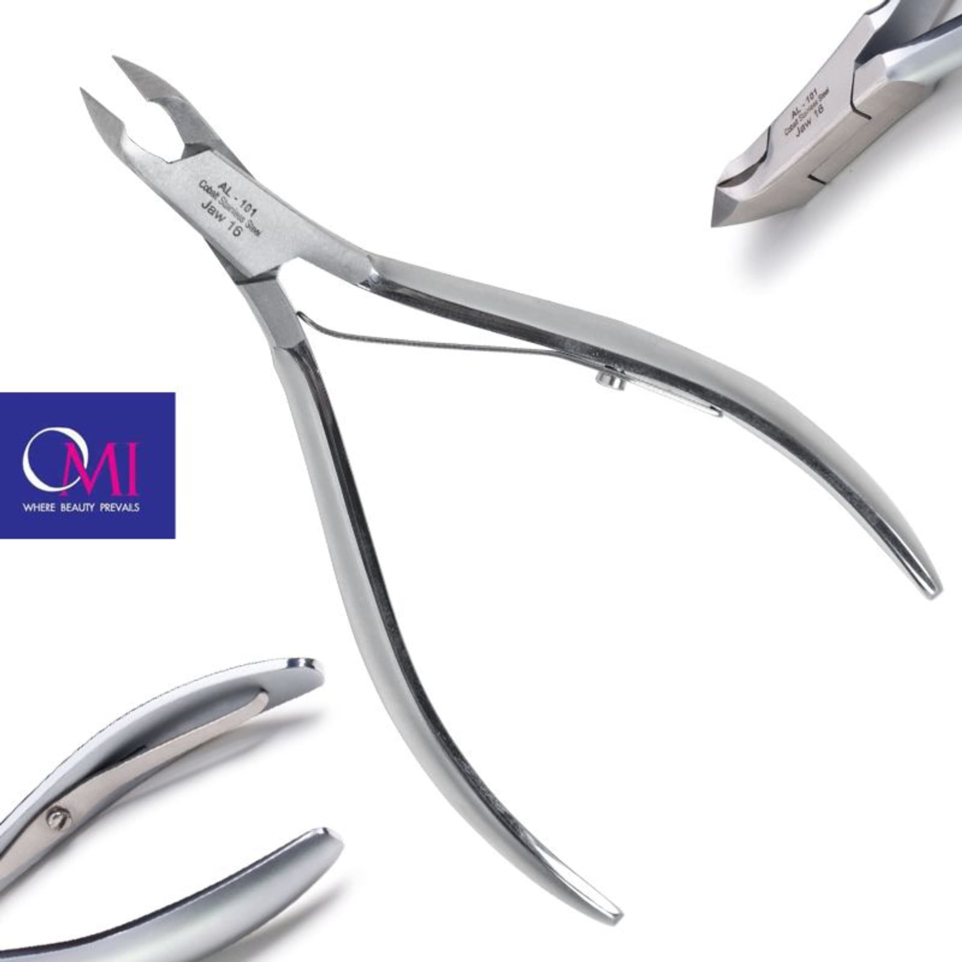 

Omi pro-line cążki AL-101 acrylic nail nippers jaw 16/6 mm lap joint