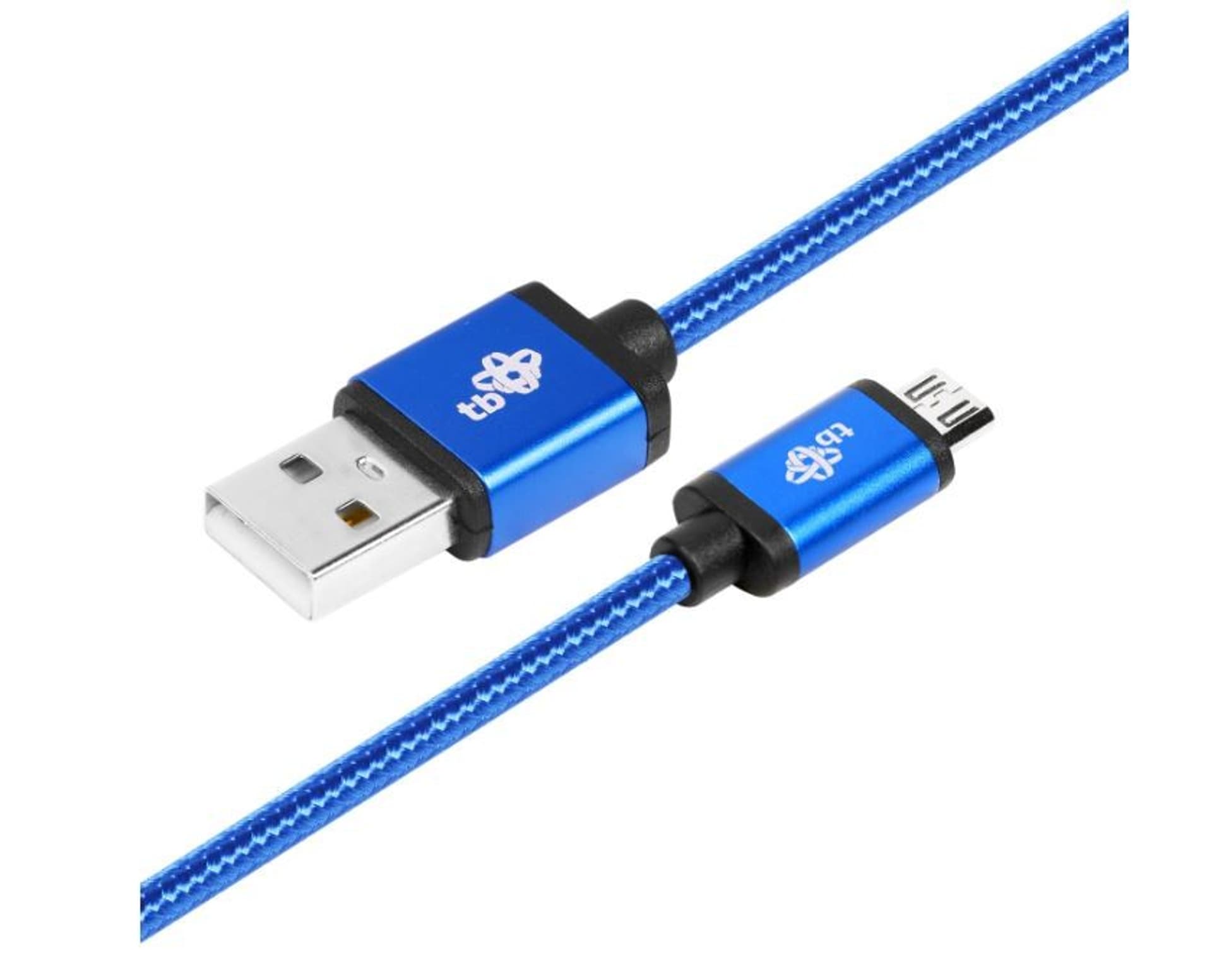 

Kabel USB-Micro USB 2 m niebieski sznurek