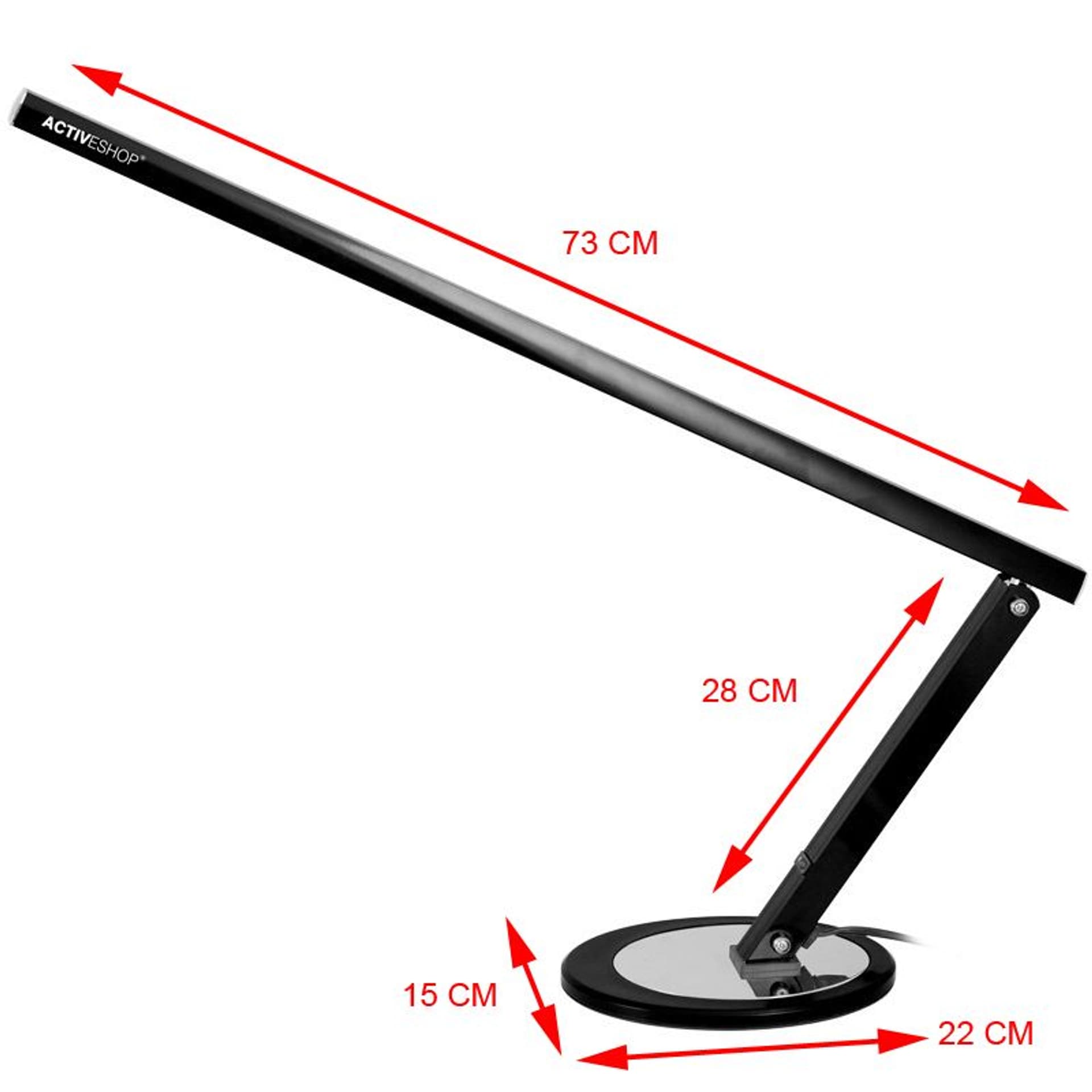 

Lampa na biurko Slim 20W czarna