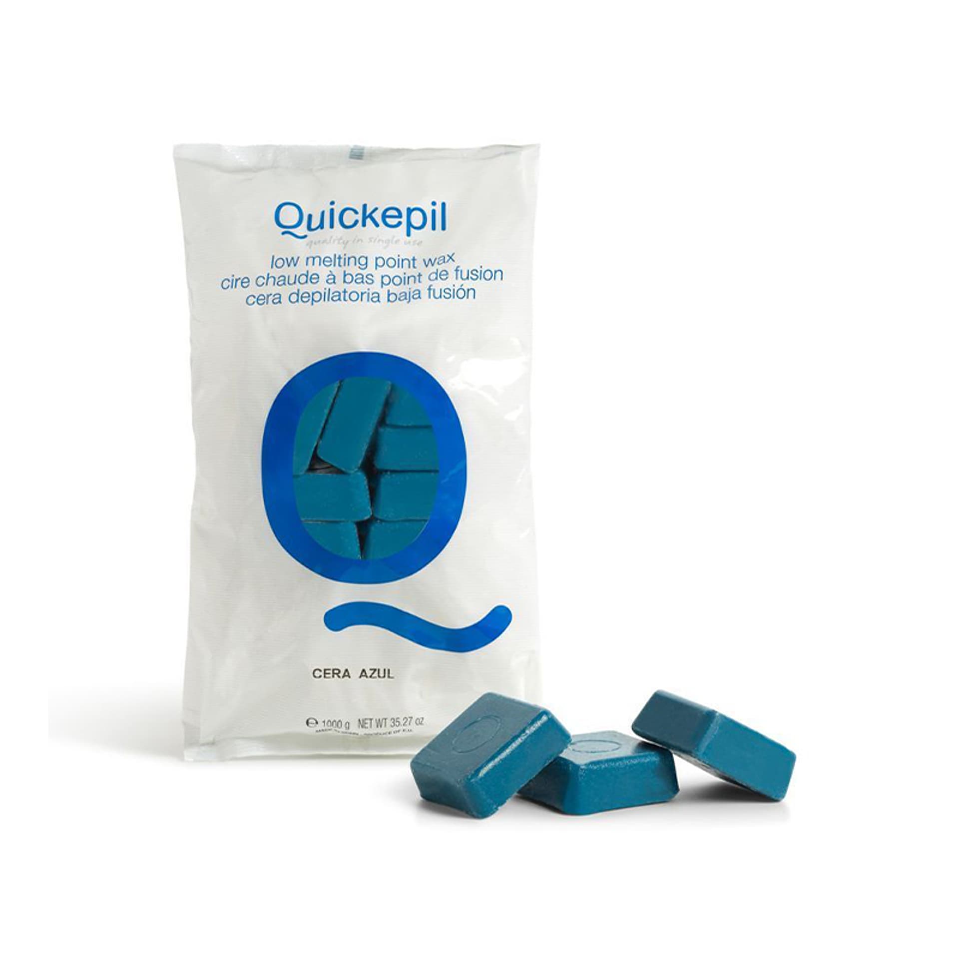 

QUICKEPIL WOSK TWARDY BEZPASKOWY DO DEPILACJI 1 KG NIEBIESKI