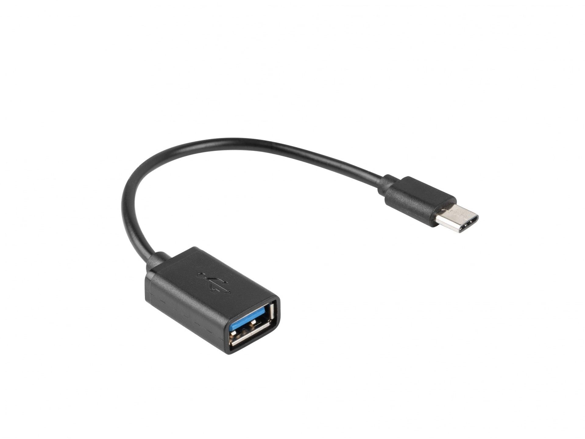 

Adapter USB C(M)-USB-A (F)2.0 0.15M OTG Czarny, F)2.0 0.15m otg czarn