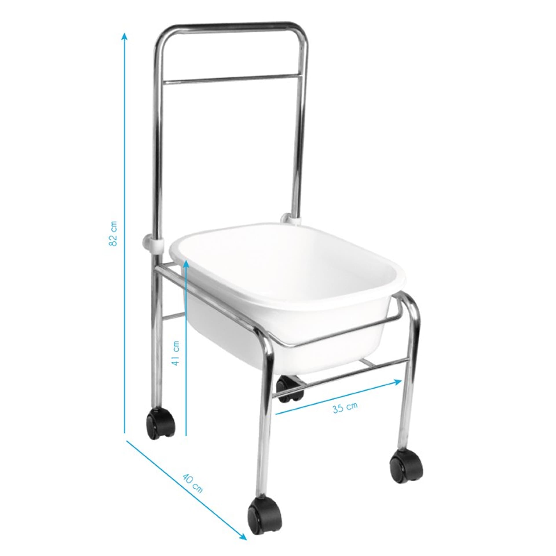 

Zestaw brodzik do pedicure na kółkach chrom + masażer do stóp masażer z podtrzymaniem temp. AM-506A