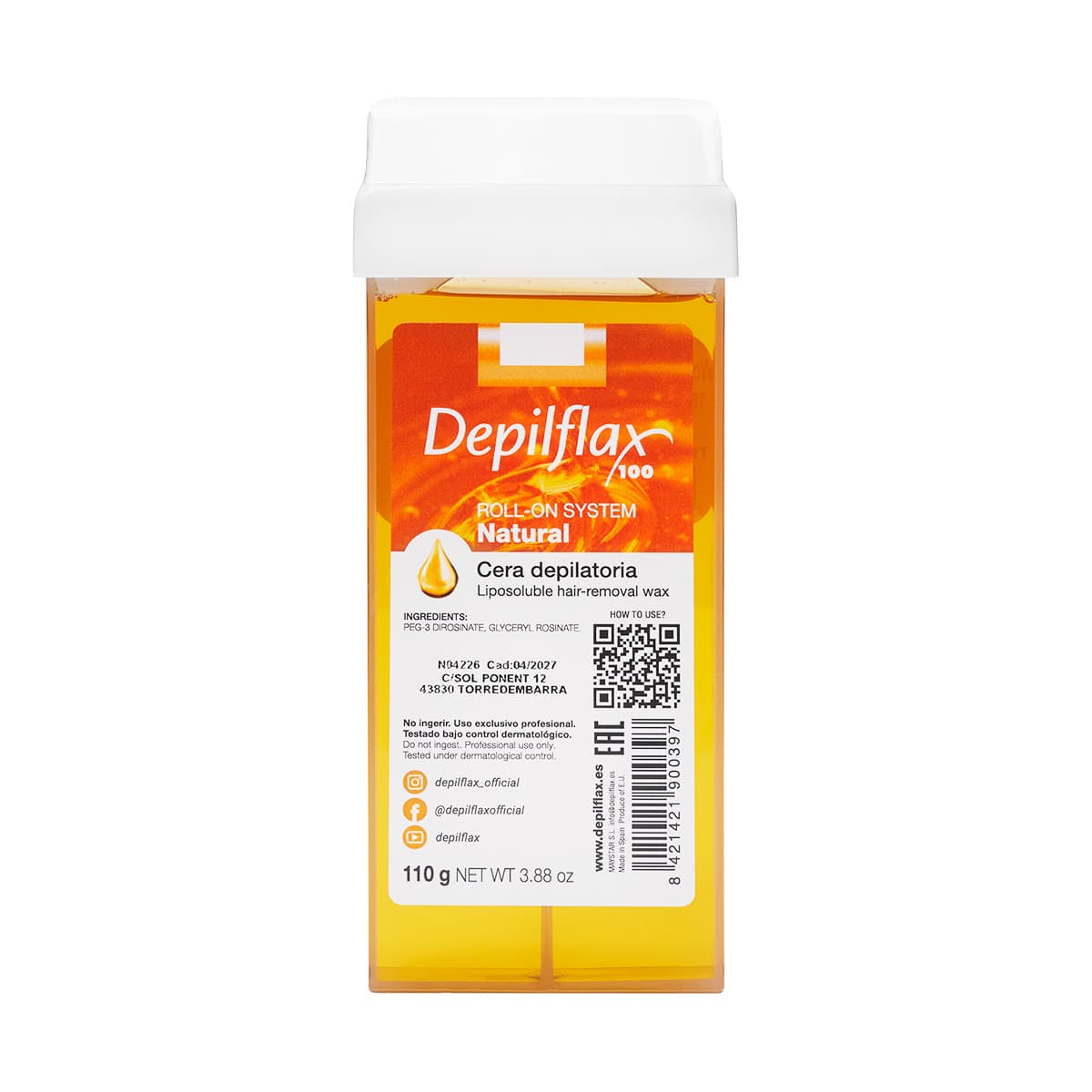 

Depilflax 100 wosk do depilacji rolka naturalny 110 g