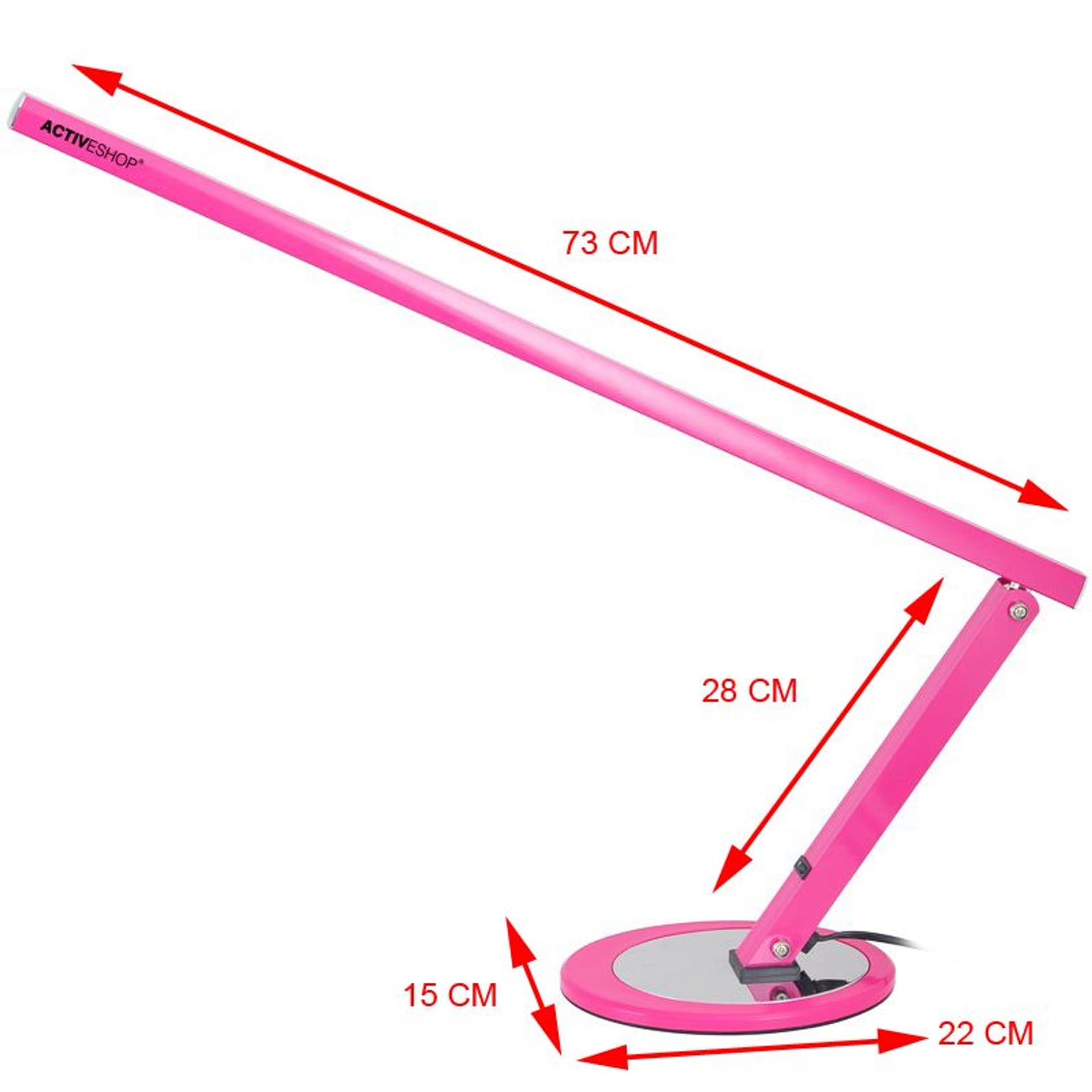 

Lampa na biurko Slim 20W różowa