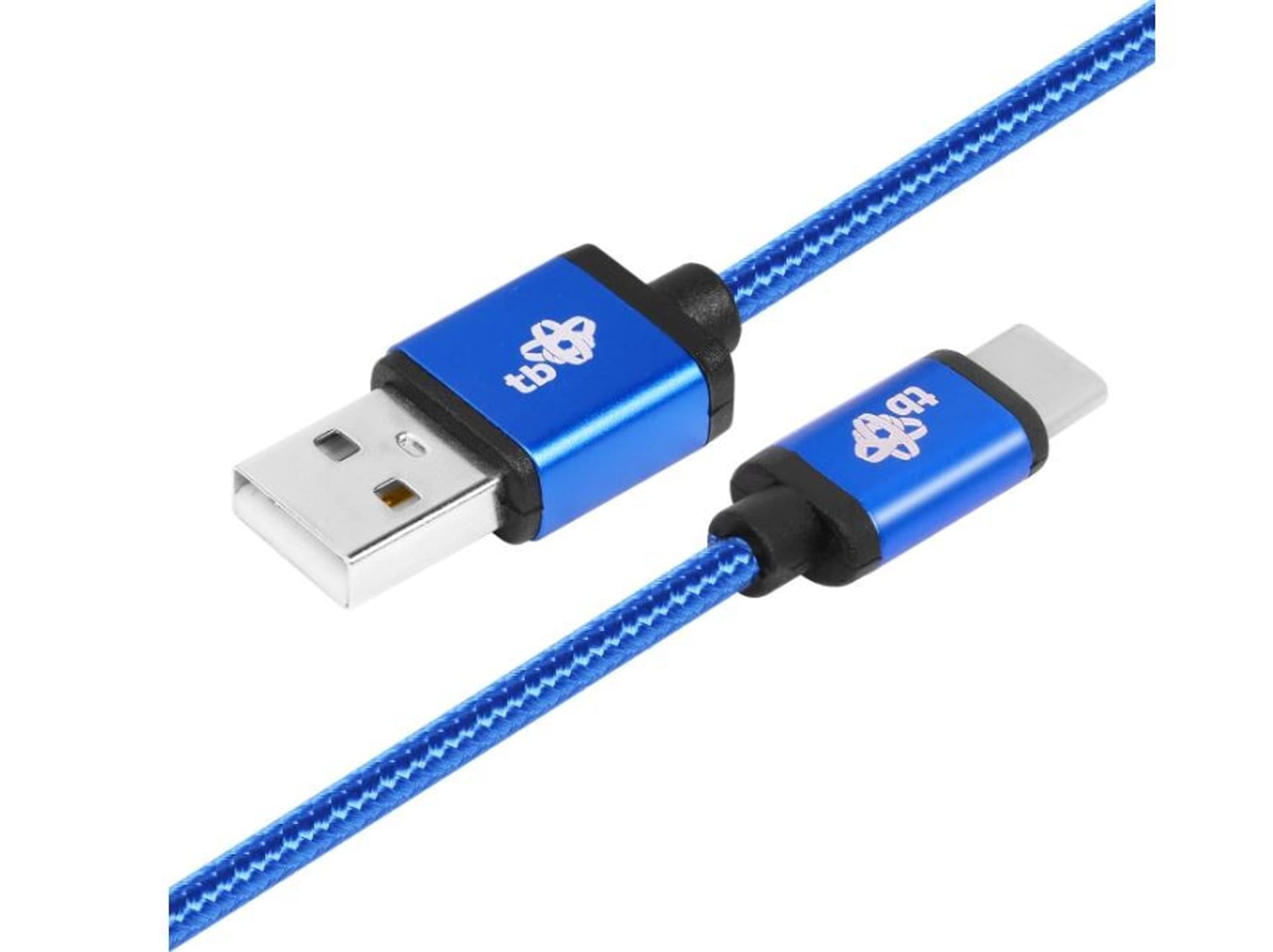 

Kabel USB-USB C 2 m niebieski sznurek