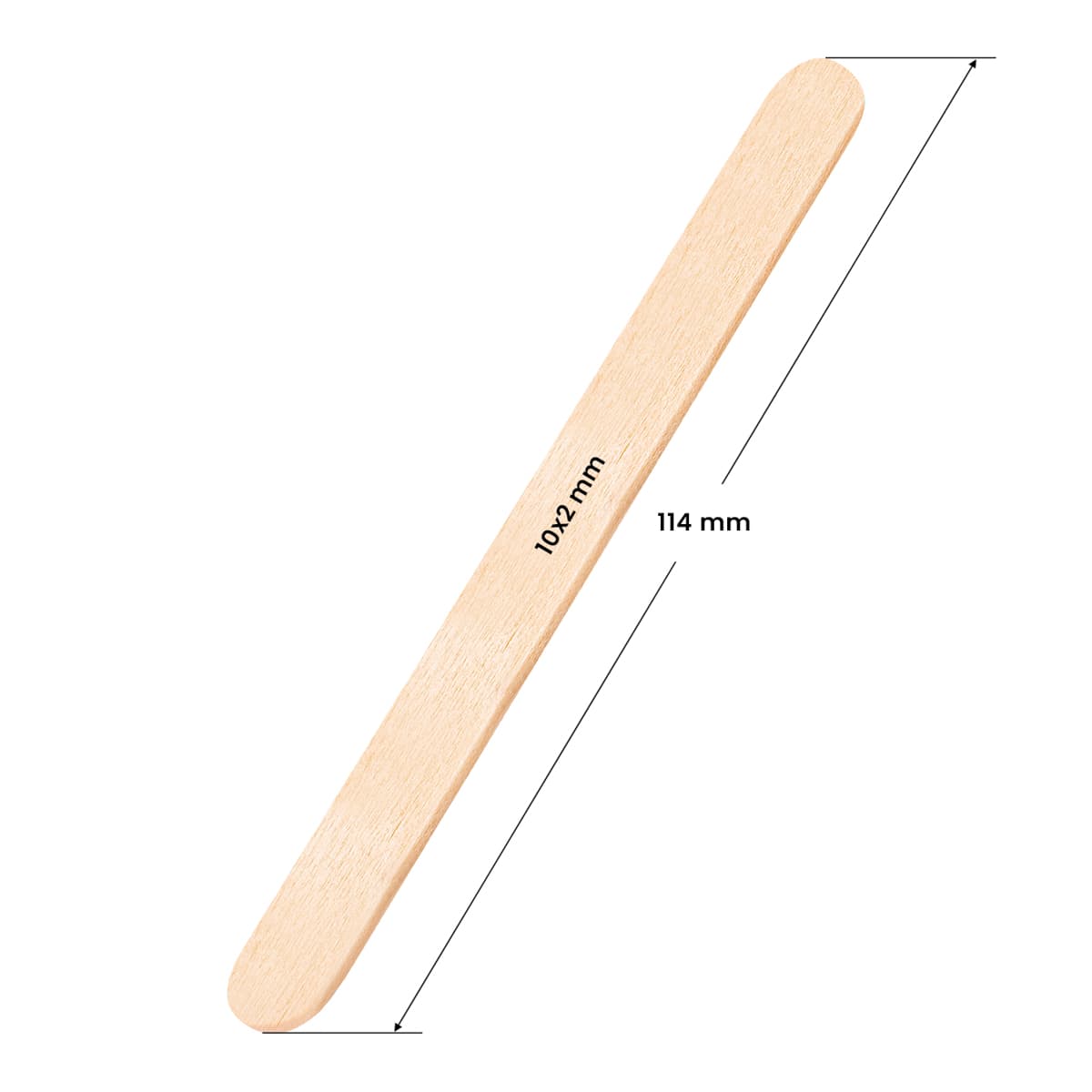 

Szpatułka drewniana średnia 114 x 10 x 2 mm - 100 sztuk