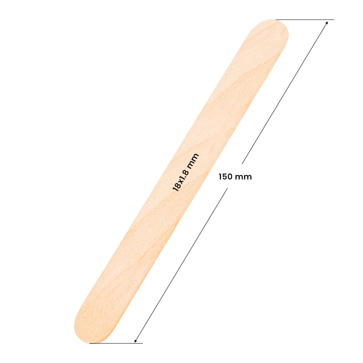 

Szpatułka drewniana duża 150 x 18 x 1.8 mm - 50 sztuk