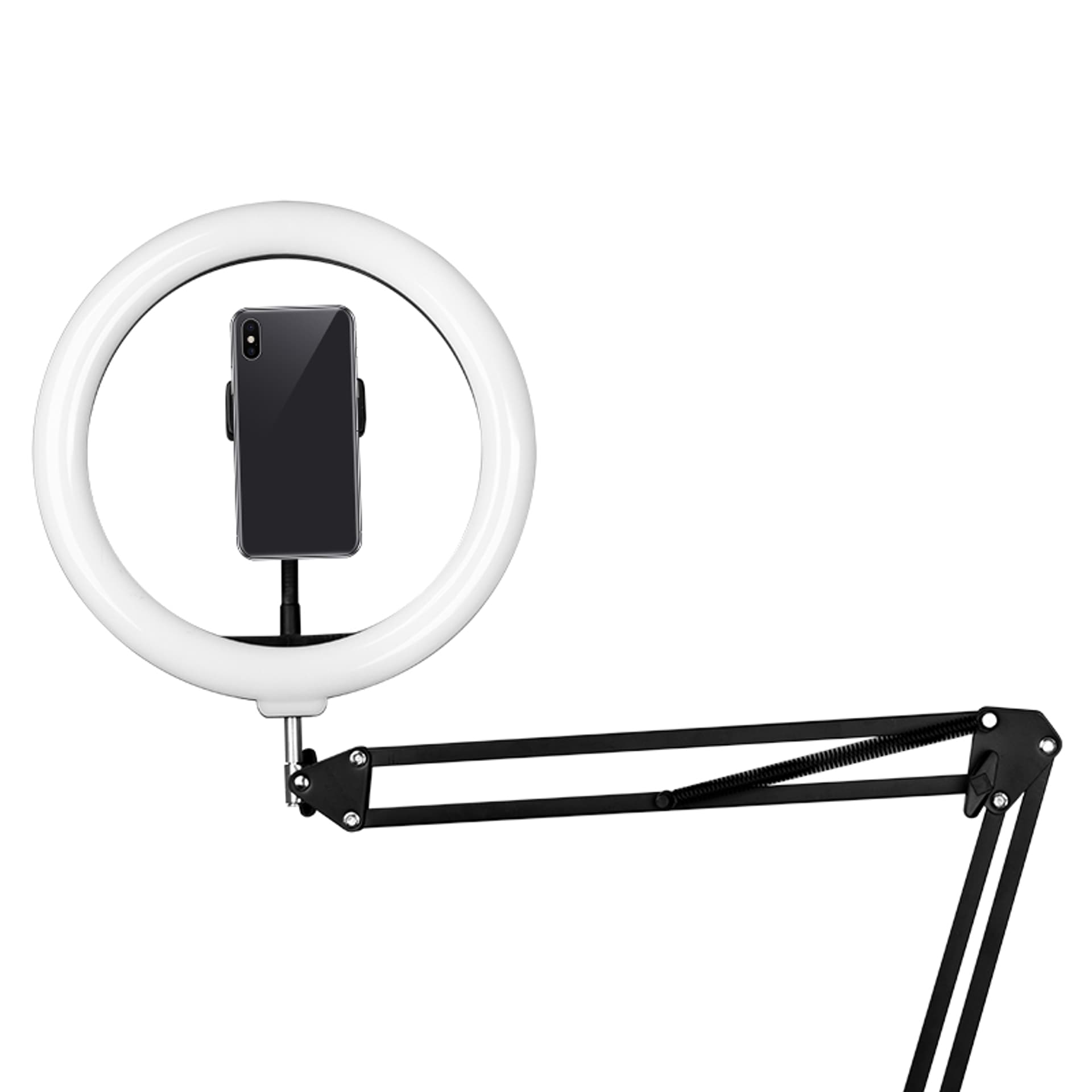 

Lampa pierścieniowa Ring light 10' 8W led czarna do blatu