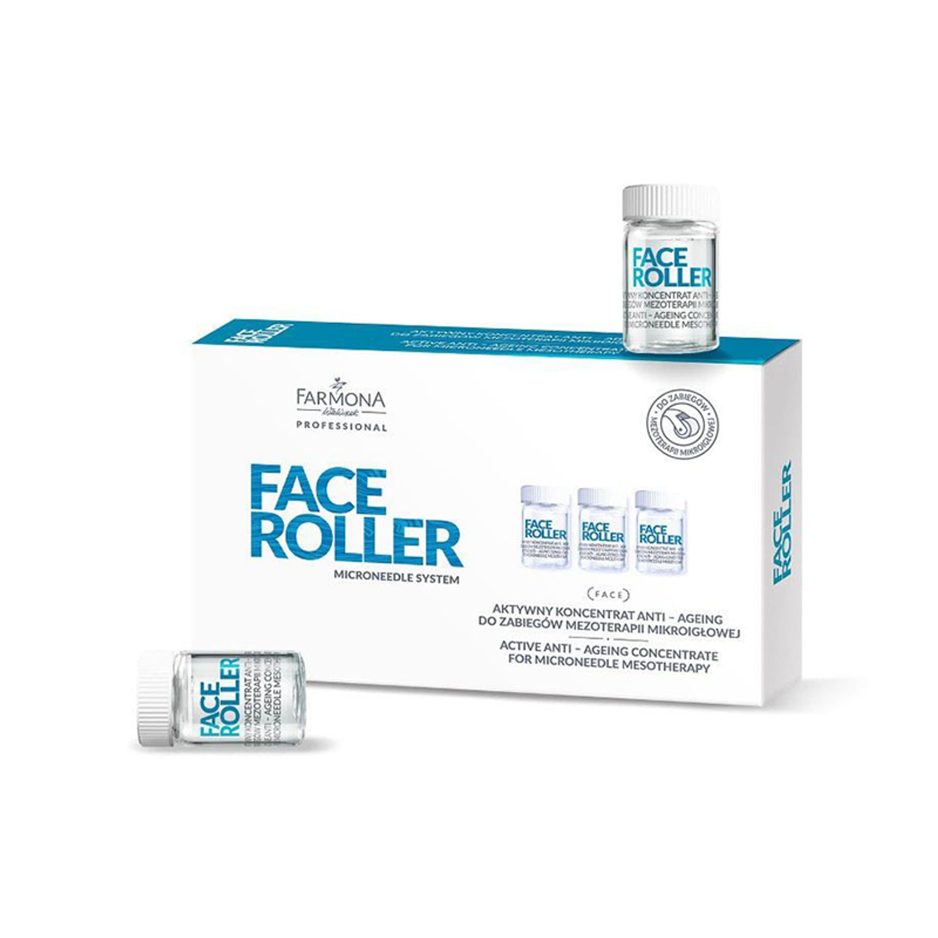 

Farmona face roller aktywny koncentrat anti-ageing do zabiegów mezoterapii mikroigłowej 5 x 5 ml