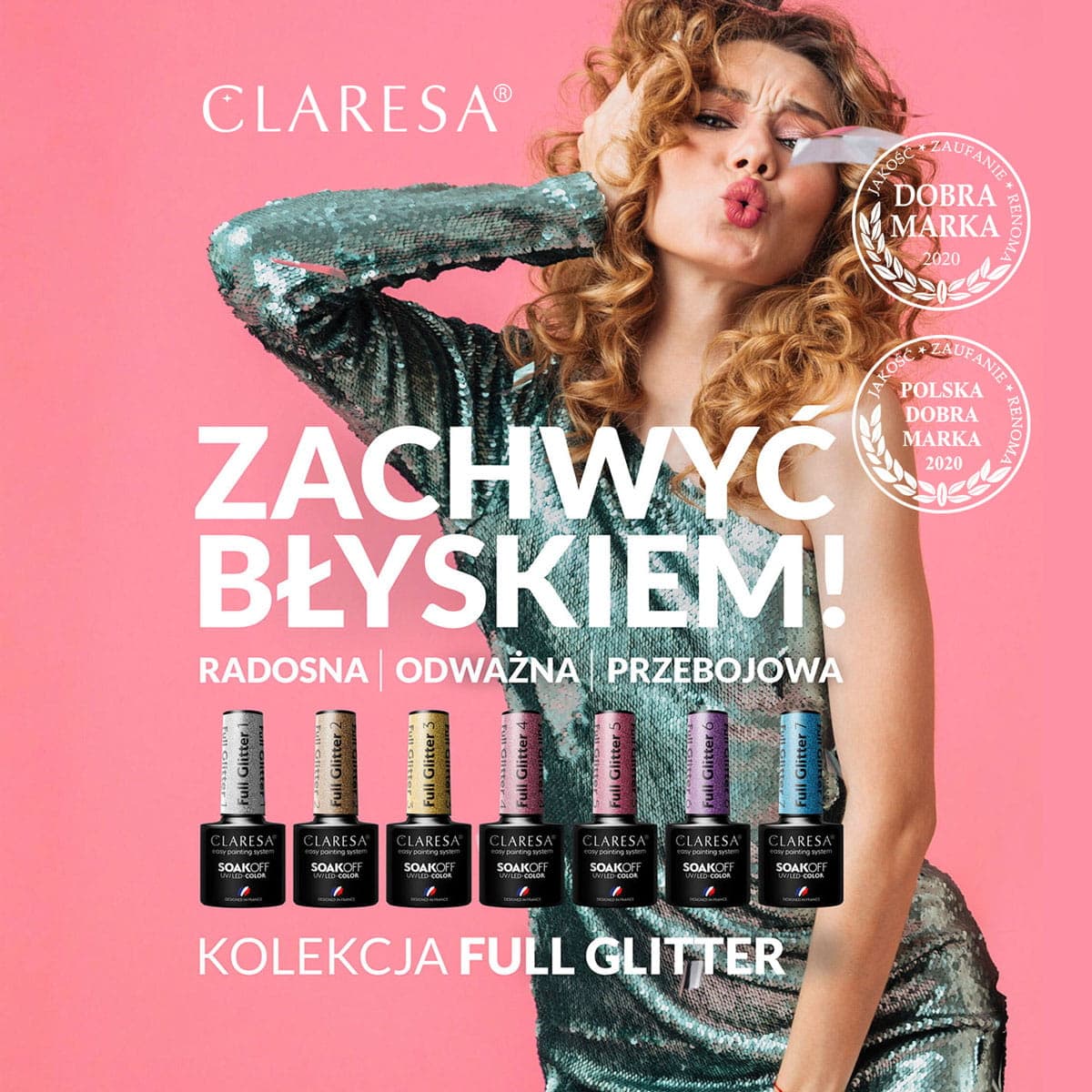 

CLARESA Lakier hybrydowy FULL GLITTER 6 -5g