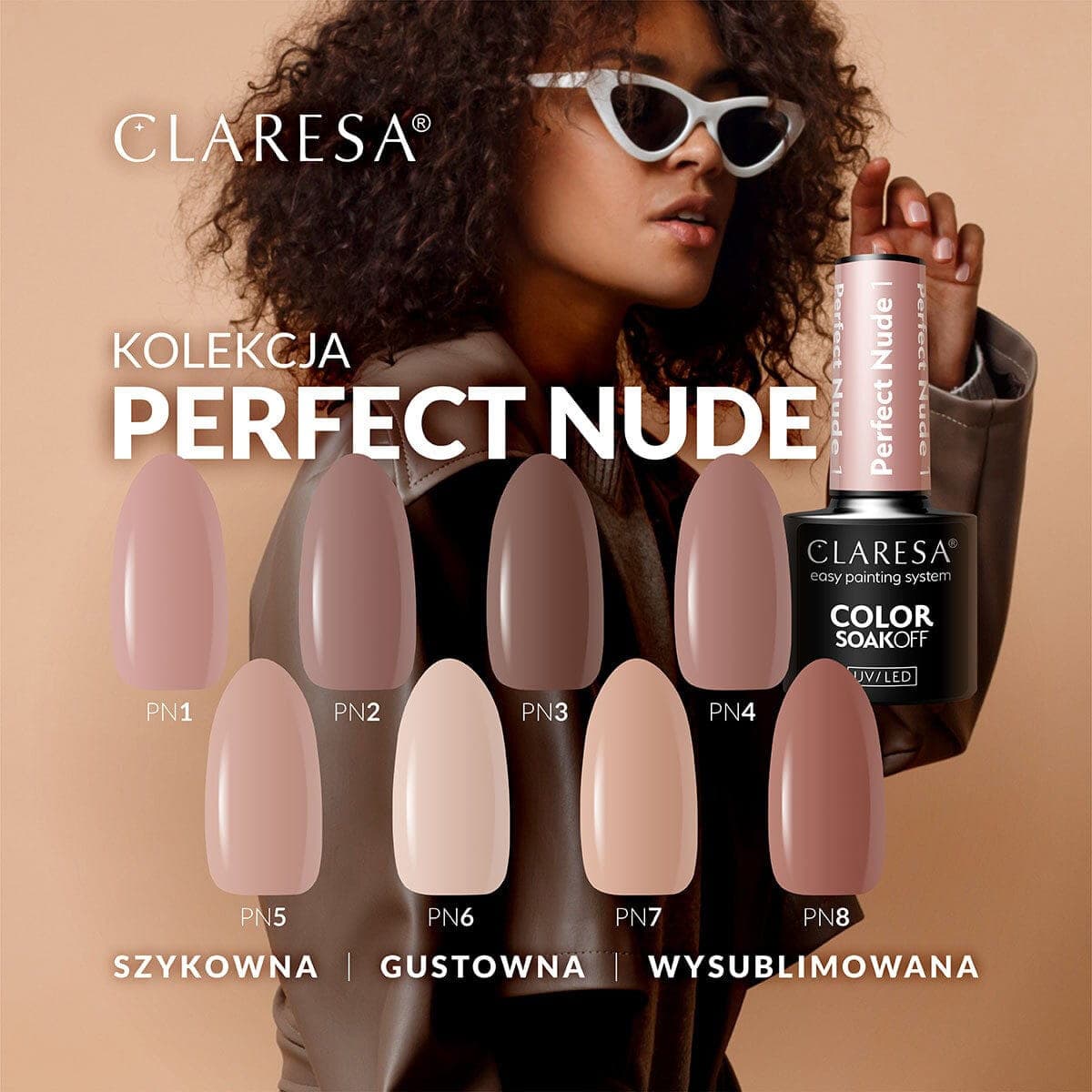 

CLARESA Lakier hybrydowy PERFECT NUDE 4 -5g