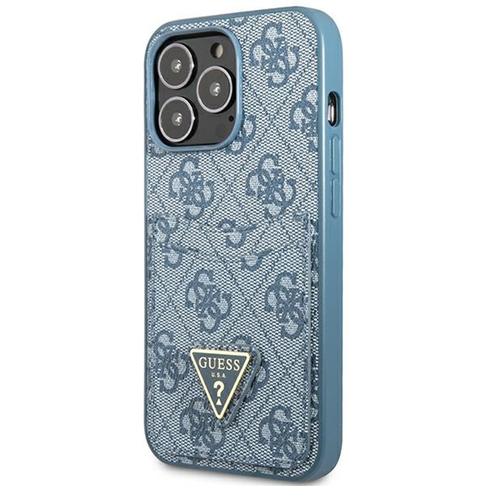 

Guess GUHCP13XP4TPB iPhone 13 Pro Max 6,7" niebieski/blue hardcase 4G Triangle Logo Cardslot
