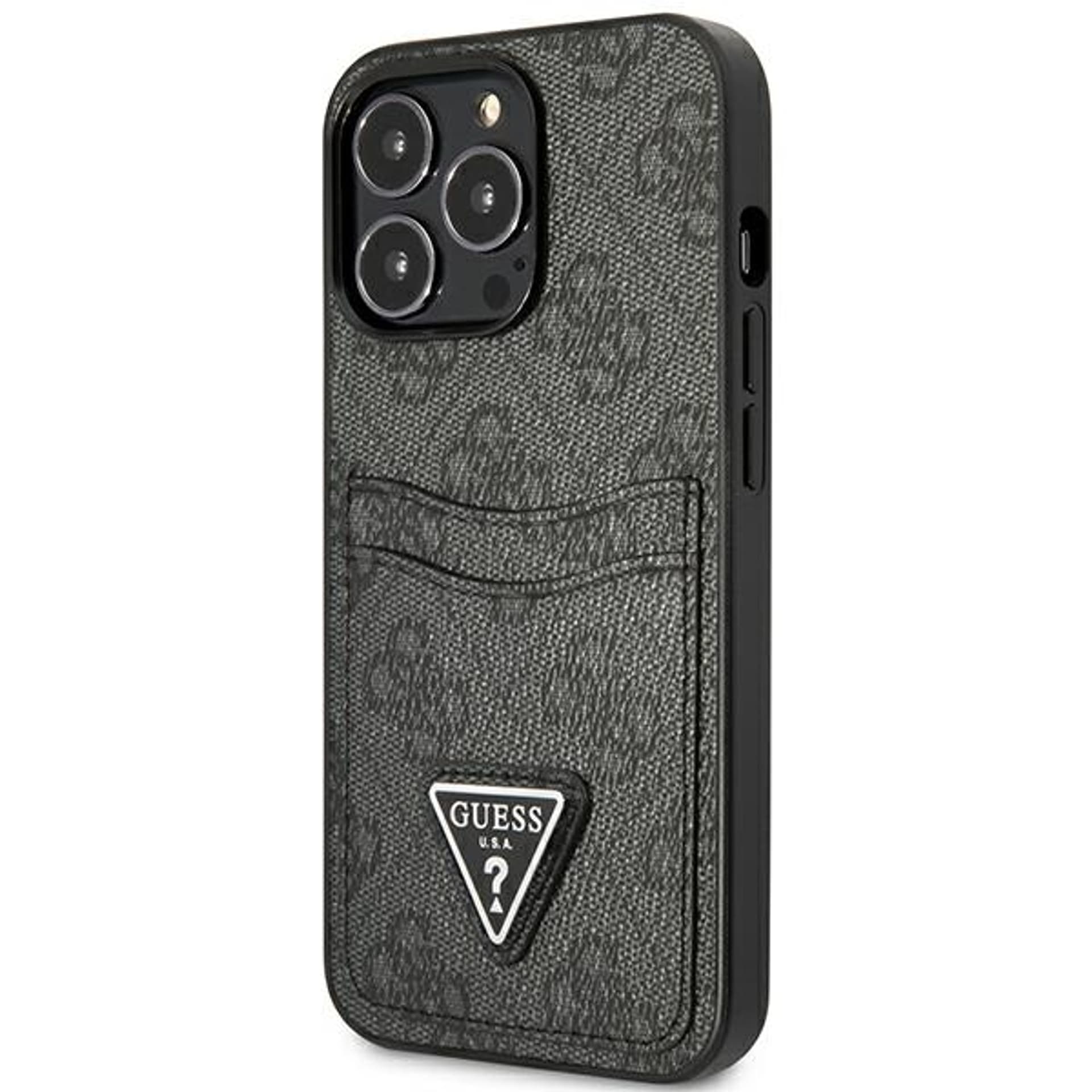 

Guess GUHCP13LP4TPK iPhone 13 Pro / 13 6,1" czarny/black hardcase 4G Triangle Logo Cardslot