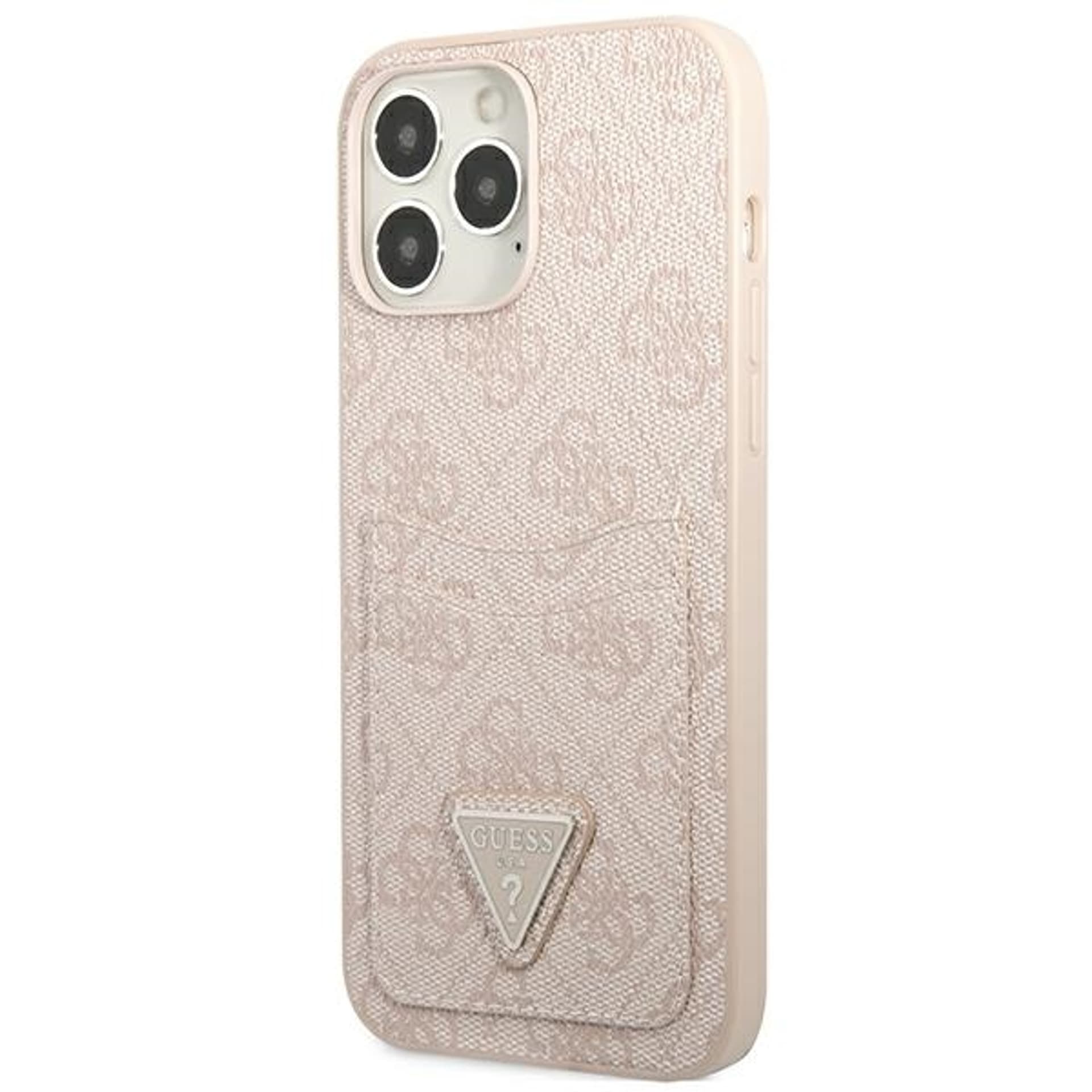 

Guess GUHCP13LP4TPP iPhone 13 Pro / 13 6,1" różowy/pink hardcase 4G Triangle Logo Cardslot