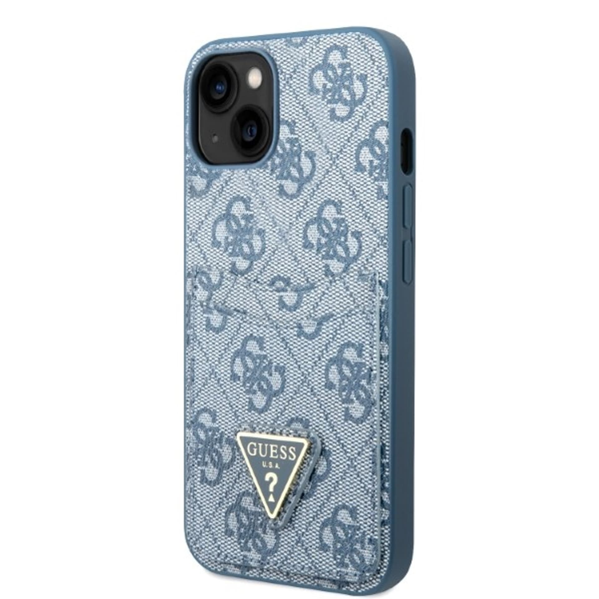 

Guess GUHCP13SP4TPB iPhone 13 mini 5,4" niebieski/blue hardcase 4G Triangle Logo Cardslot