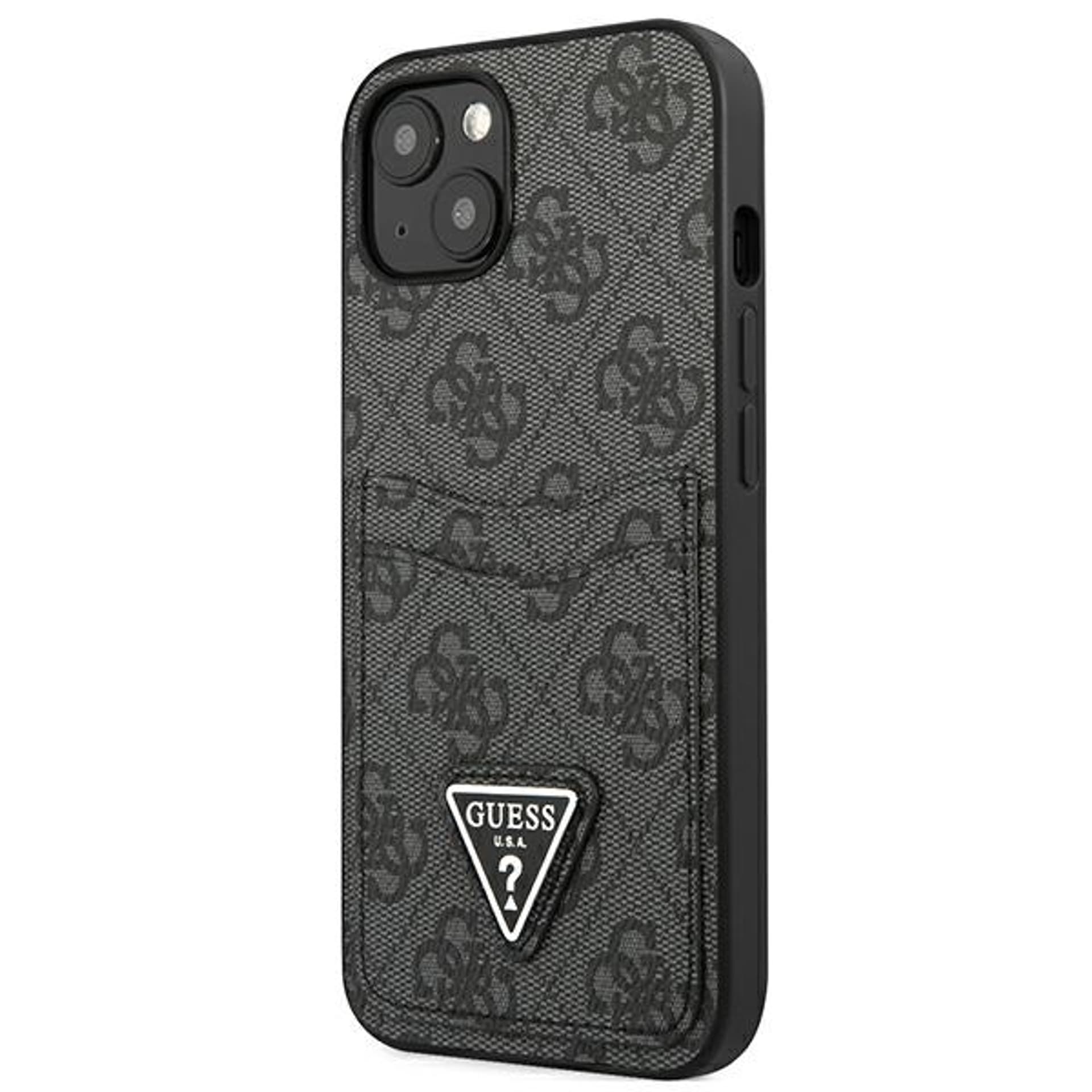

Guess GUHCP13SP4TPK iPhone 13 mini 5,4" czarny/black hardcase 4G Triangle Logo Cardslot