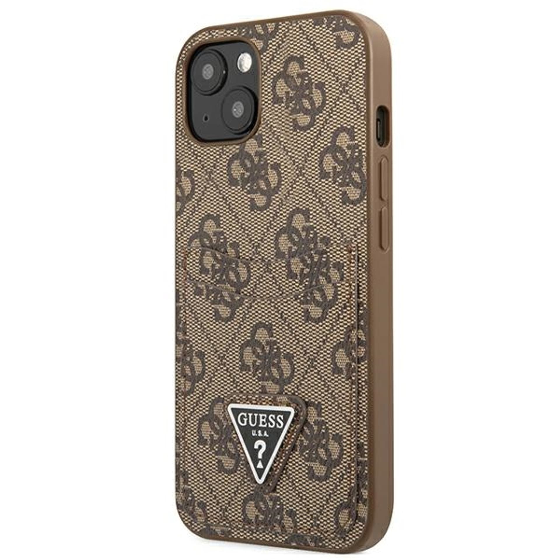 

Guess GUHCP13SP4TPW iPhone 13 mini 5,4" brązowy/brown hardcase 4G Triangle Logo Cardslot