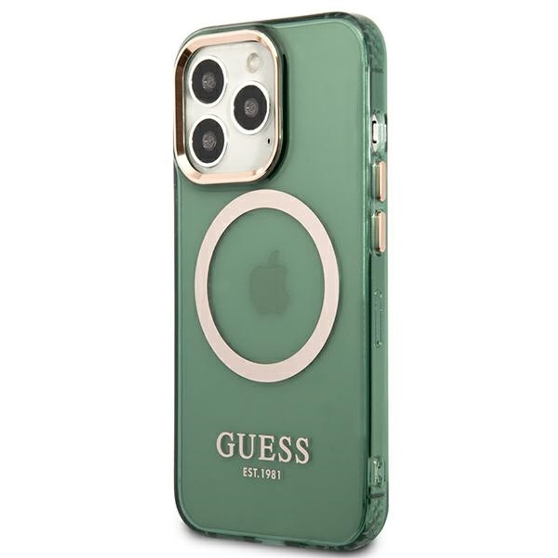 

Guess GUHMP13LHTCMA iPhone 13 Pro / 13 6,1" zielony/khaki hard case Gold Outline Translucent MagSafe
