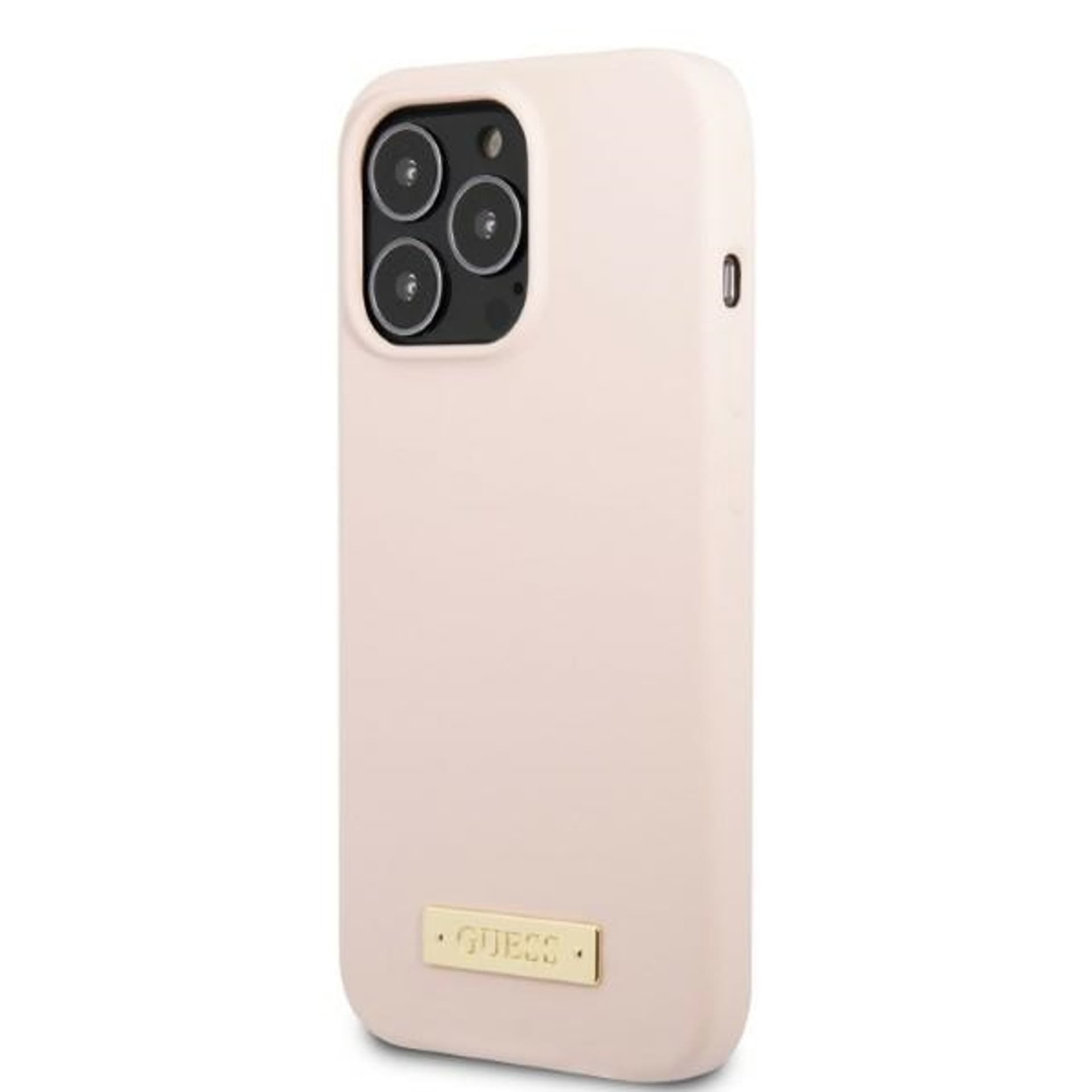 

Guess GUHMP13LSPLP iPhone 13 Pro / 13 6,1" różowy/pink hard case Silicone Logo Plate MagSafe