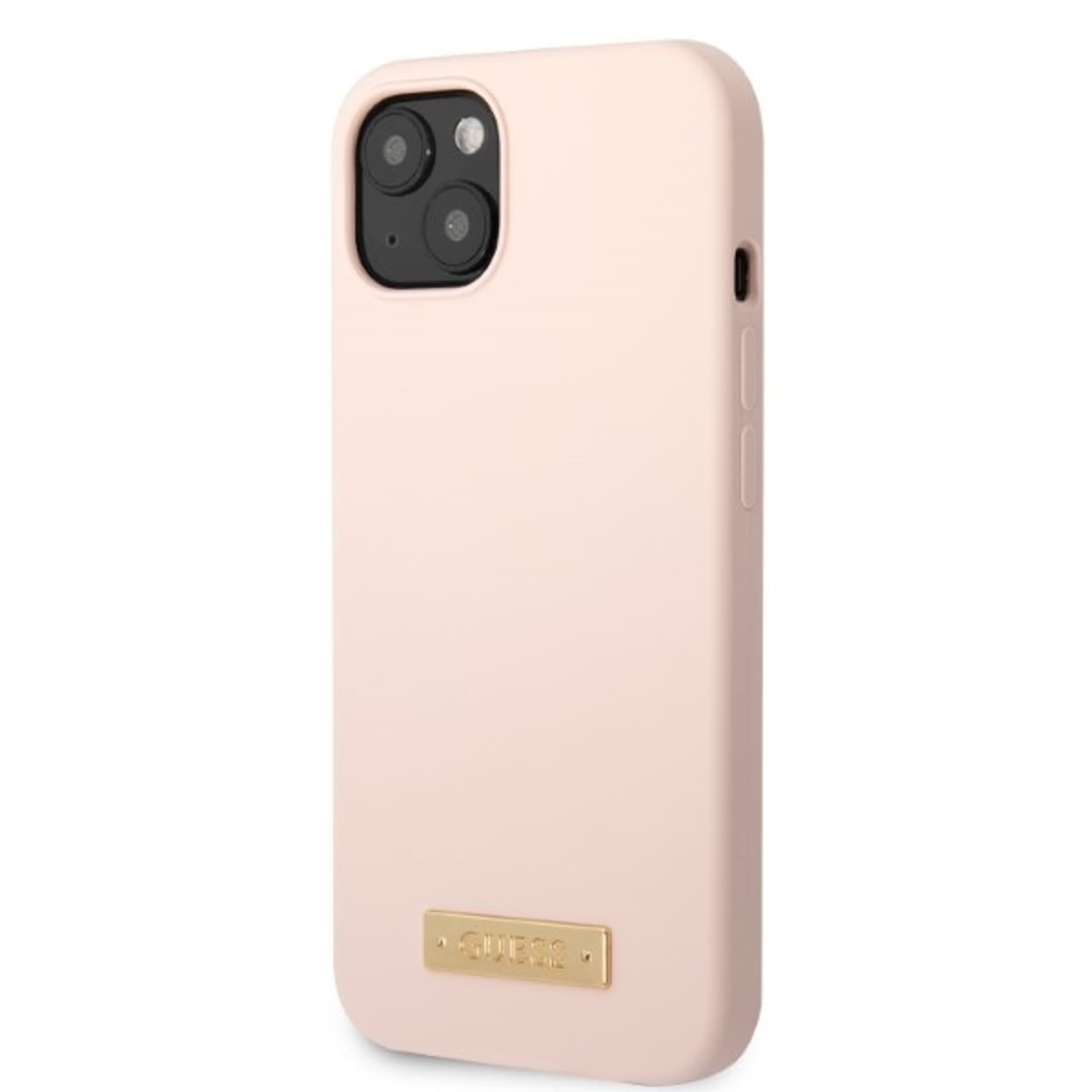 

Guess GUHMP13SSBPLP iPhone 13 mini 5,4" różowy/pink hard case Silicone Logo Plate MagSafe
