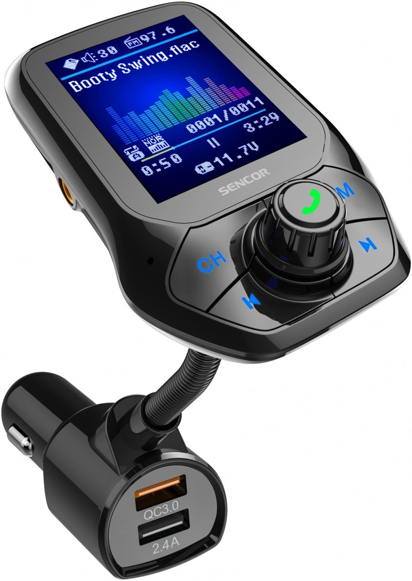 

Transmiter SWM 5858 BT Modulator BT / MP3, 2 USB, micro TF/SD