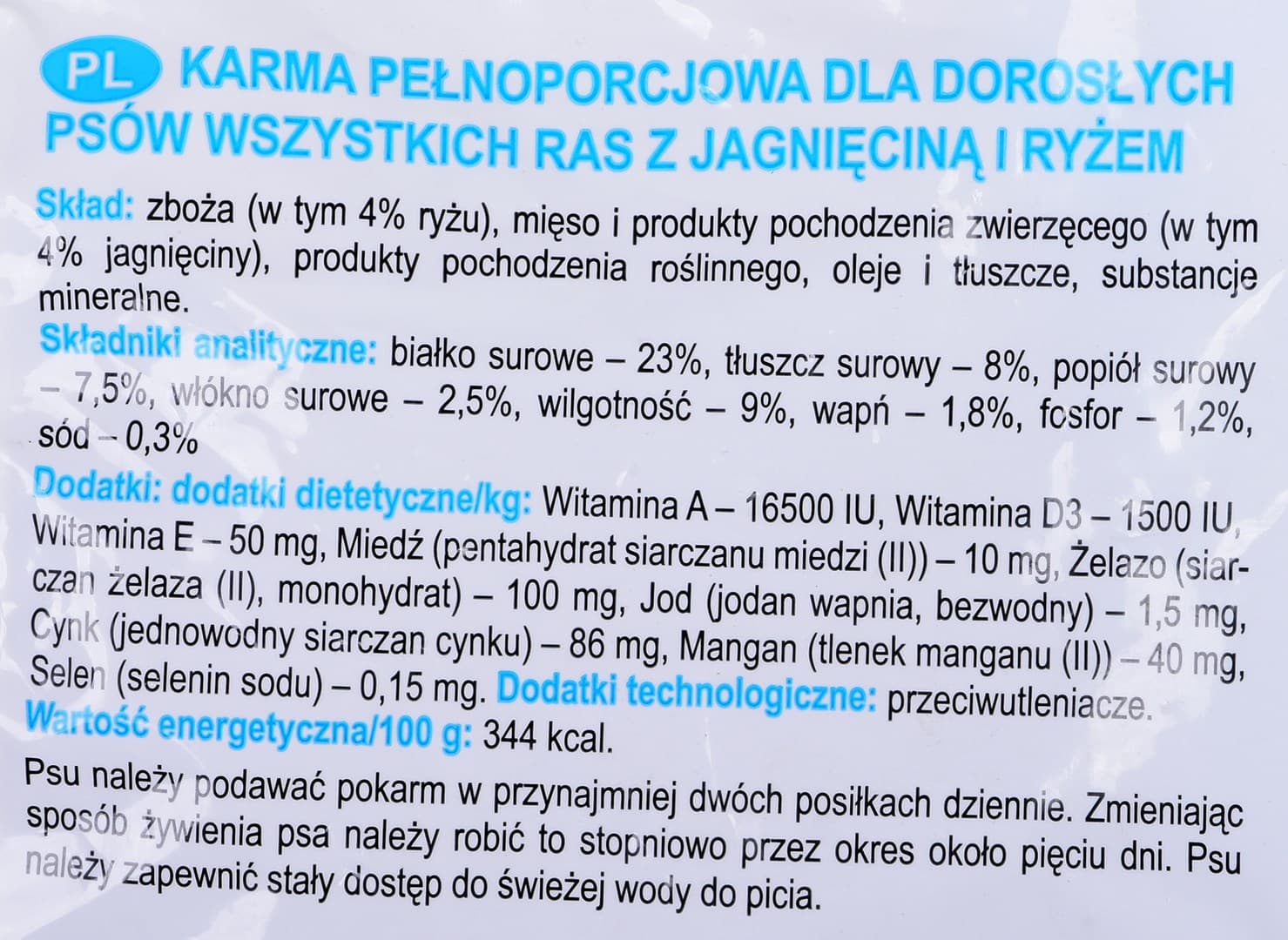 

DOLINA NOTECI Rafi z jagnięciną dla psa 10kg